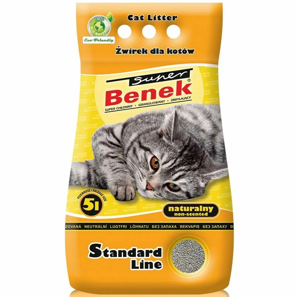 Super Benek Piasek dla kotów Standard Natural 5 l