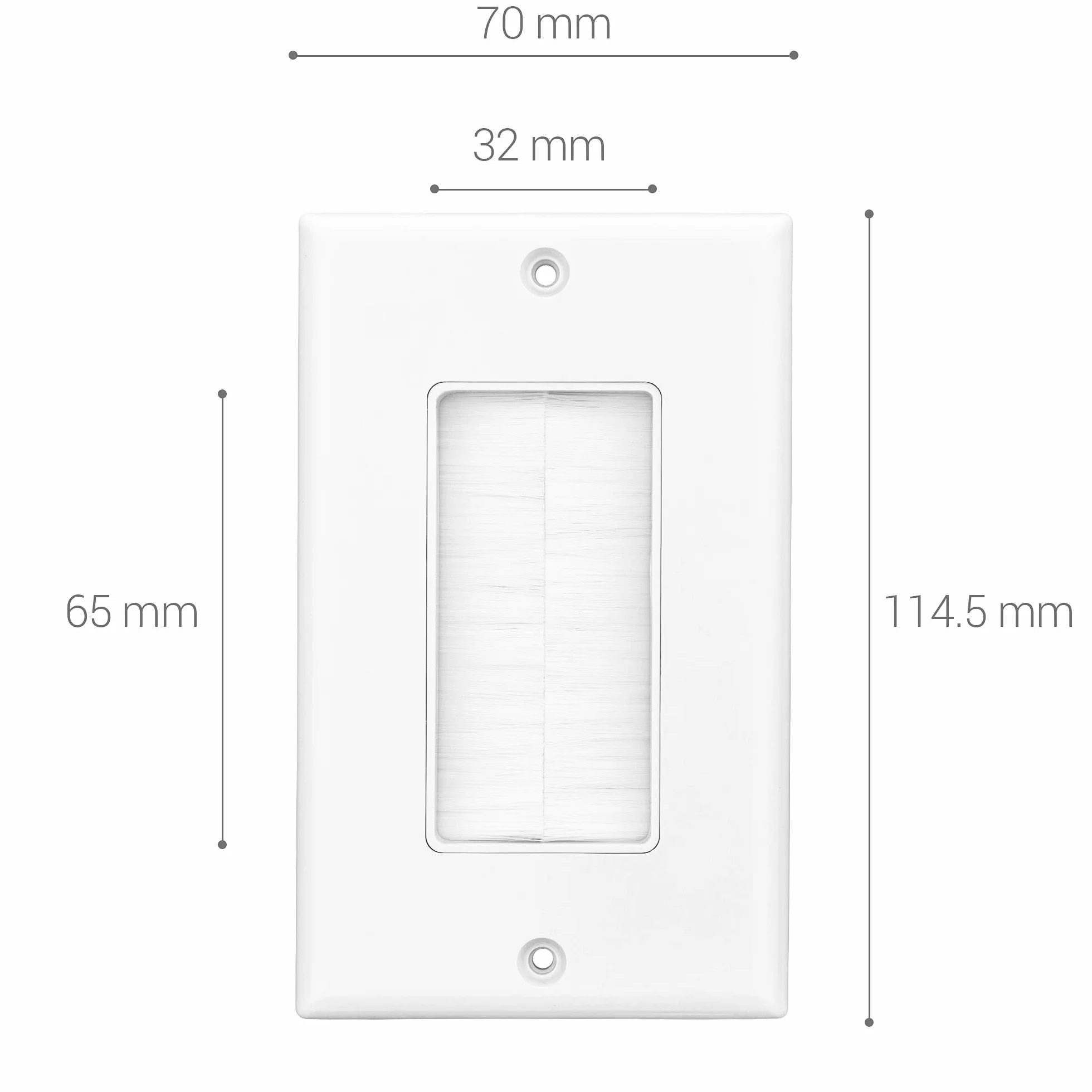 kwmobile Płyta ścienna Szczotka - Zestaw 2 x Przejściówka na kable Wyjście audio - Gniazdo podtynkowe do HDMI Hi-FI HDMI TV