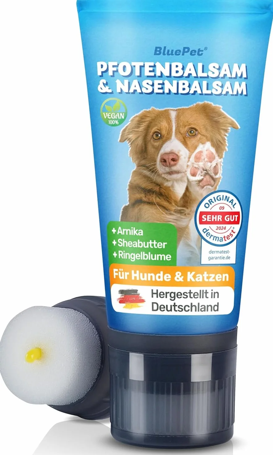BluePet Balsam do łap psa 50 ml – pielęgnacja łap psa przeciwko suchym i popękanym łapom i nosowi – naturalna ochrona i balsam pielęgnacyjny dla psów