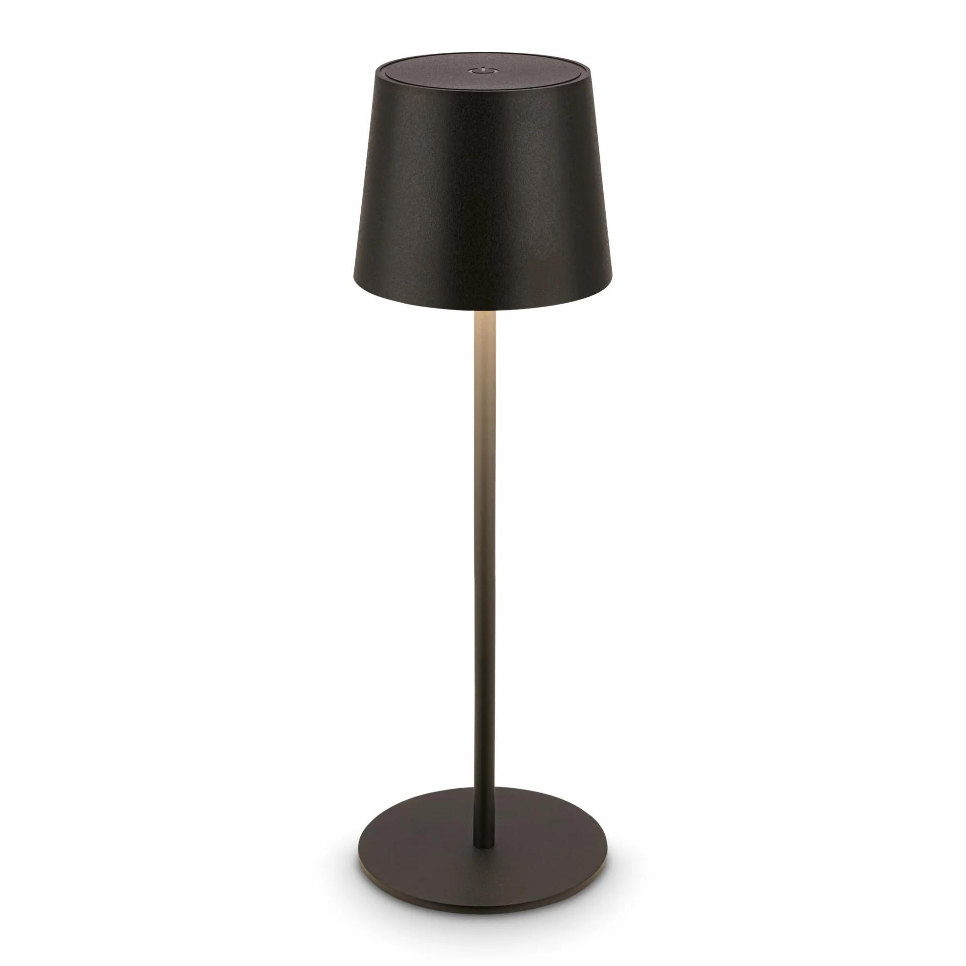BRILONER – Lampa stołowa LED bezprzewodowa IP44 | Dotykowa, ściemniana, akumulatorowa z wymiennym źródłem światła | Lampka nocna, lampa LED, kempingowa | 11x34,5 cm | Czarny