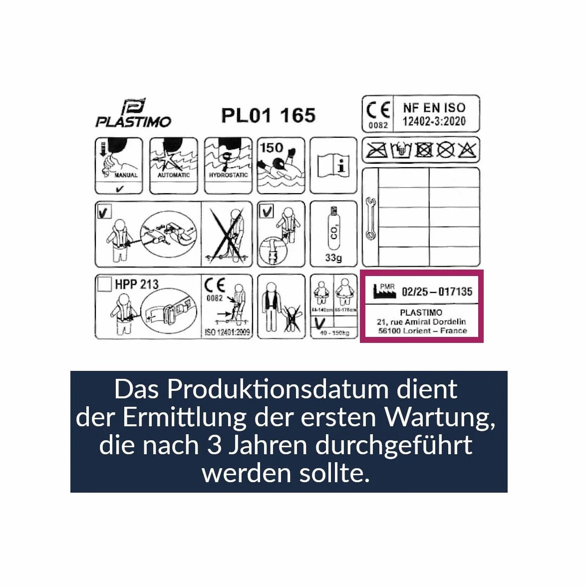 Zestaw 2 automatycznych kamizelek ratunkowych 165N ISO UML Classic różne warianty