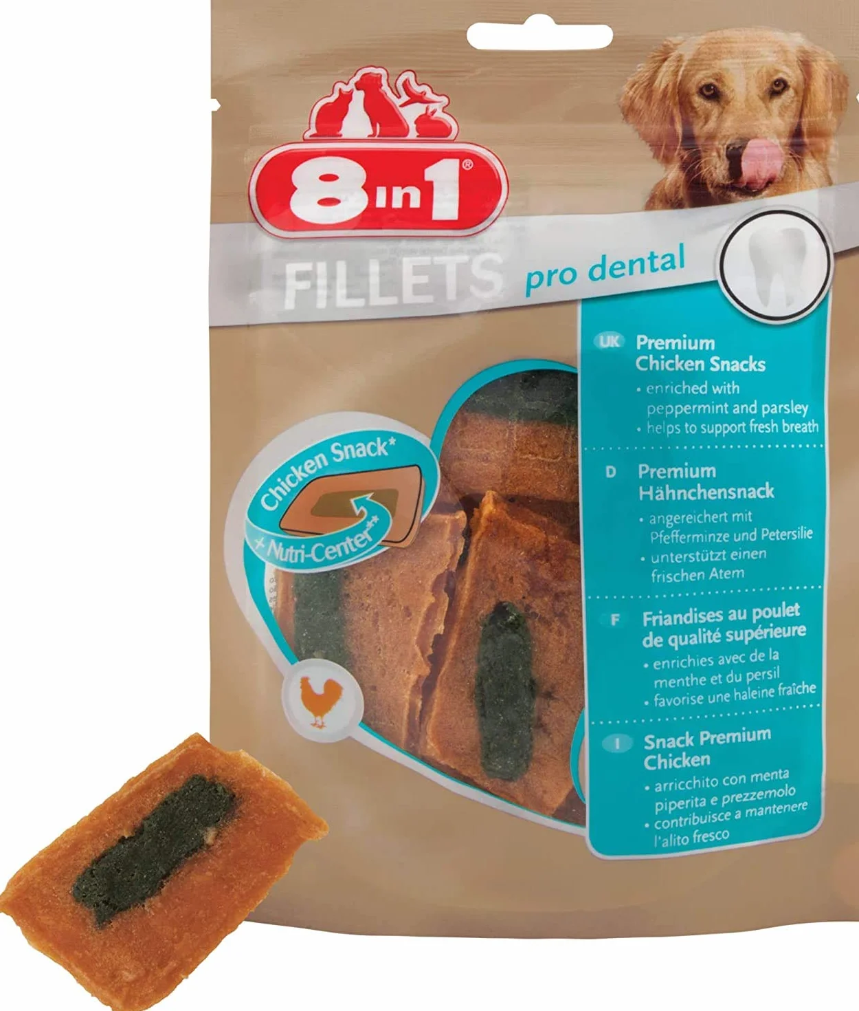 8In1 Fillets Pro Dental Smakołyki dla Psów, Kurczak, 80 g