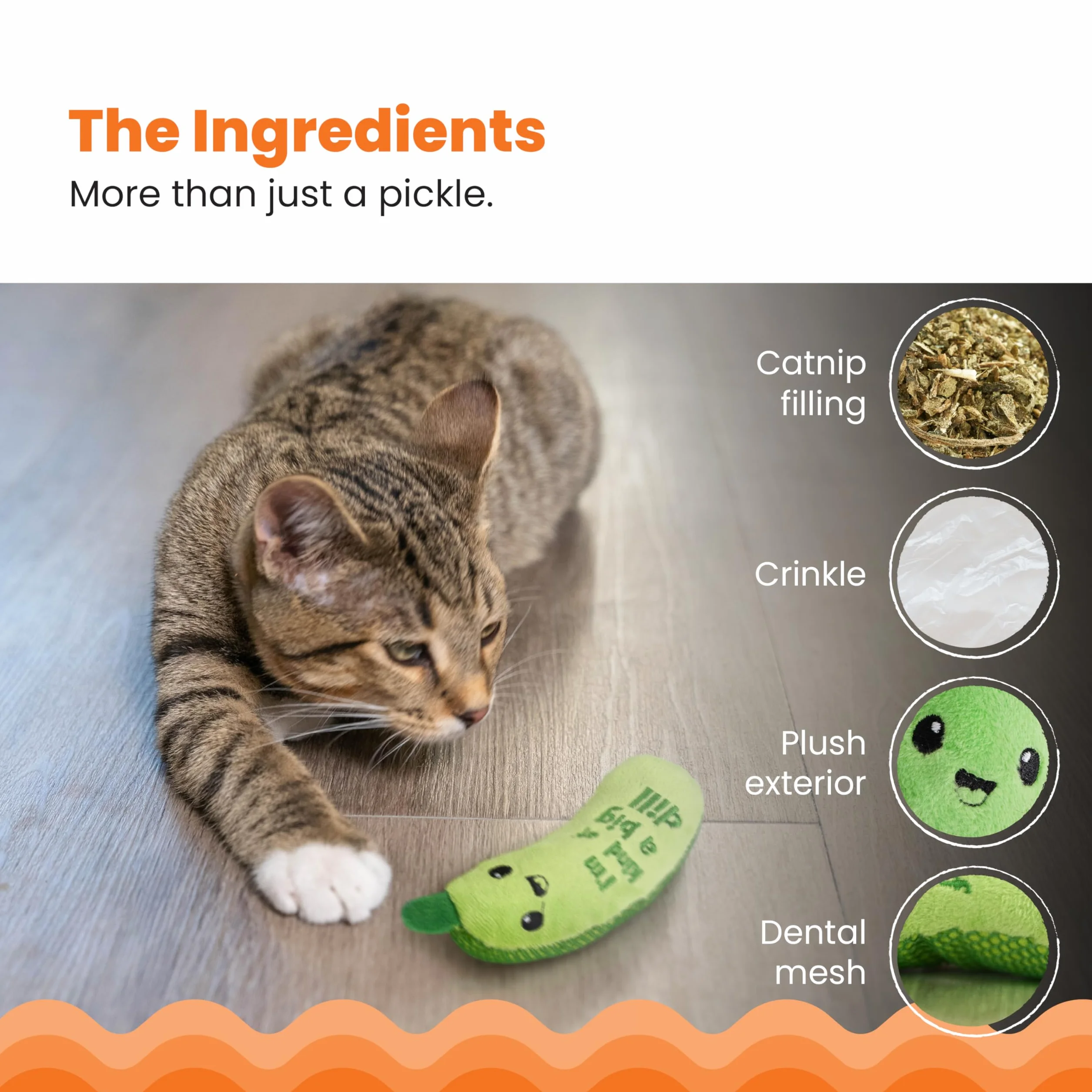 Petstages Crunchy Pickle Kicker Dental Catnip zabawka dla kota