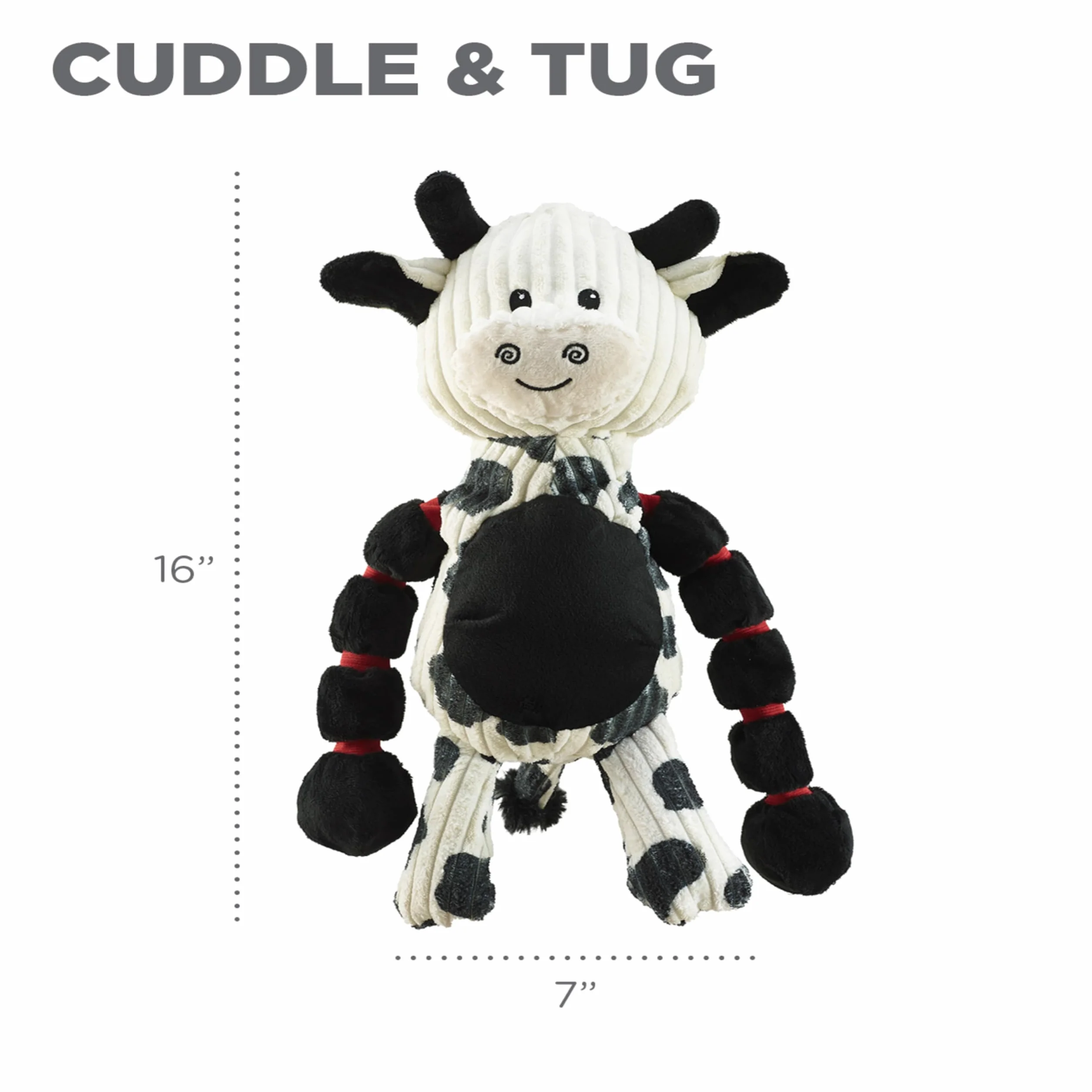 Charming Pet Thunda Tugga krowa pluszowa i piszcząca zabawka dla psa