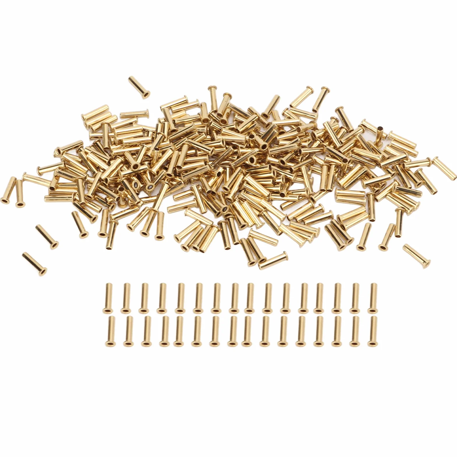 500 Szt. Nit Drążony w Otworze Miedziane Nity Drążone Przepusty Odporność na Miedziane Oczko Powietrzne(2.5x11x3.8mm)