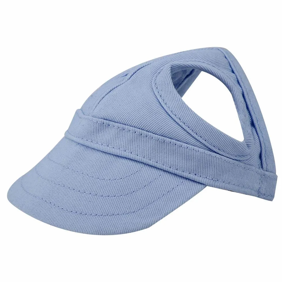 Czapka bejsbolowa dla psa i kota, czapka outdoorowa, Sunbonnet, regulowane paski, na lato, podróż, kapelusz sportowy, opakowanie wielokrotnego użytku, socialme-eu(S-Blau)