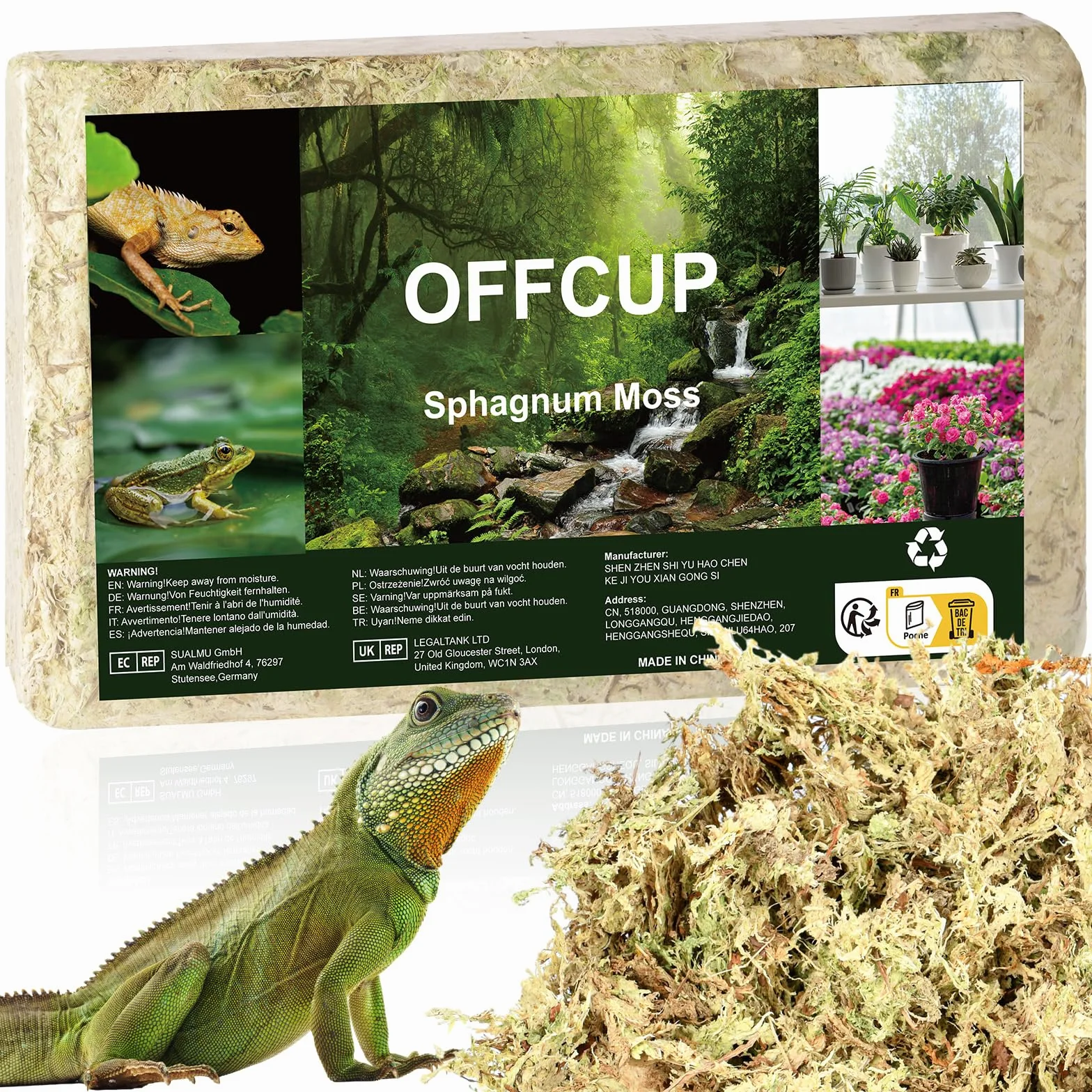 ãOFFCUP 150g Premium torfowiec do terrarium Naturalne kamienie mchu terrarium dla gadów Turfmech dla storczyków Rośliny mięsożerne Sukulenty Kwiaty ogrodoweÓ