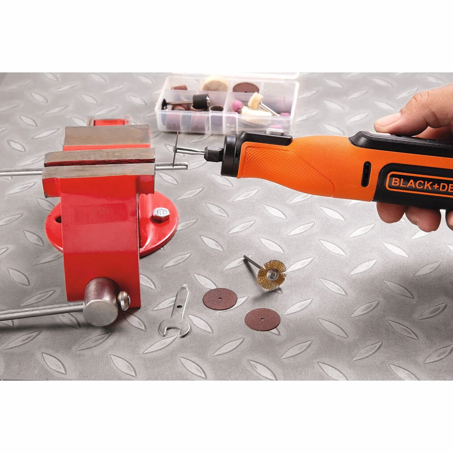 BLACK+DECKER BCRT8IK-XJ Wielofunkcyjny obrotowy 7.2V, 1.5 Ah, 53 Akcesoria w Teczce, 7.2 V