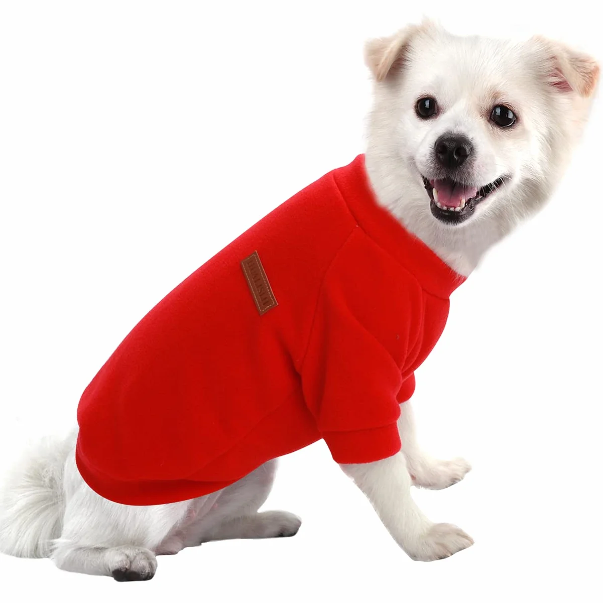 Ciepła polarowa bluza dla psa Chihuahua sweter dla małych psów (Czerwony, 3XL)