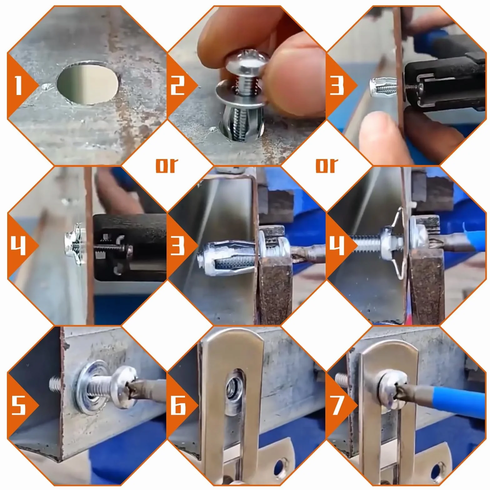 Mbsomnus Wpusty metalowe M5x25, 30 sztuk Wpusty metalowe Kotwy metalowe Jack Nuts Petal Nuts Wpusty ekspansyjne Cienkie mocowania Wpusty z cienkimi ściankami Zestaw do mocowania do cienkich ścian