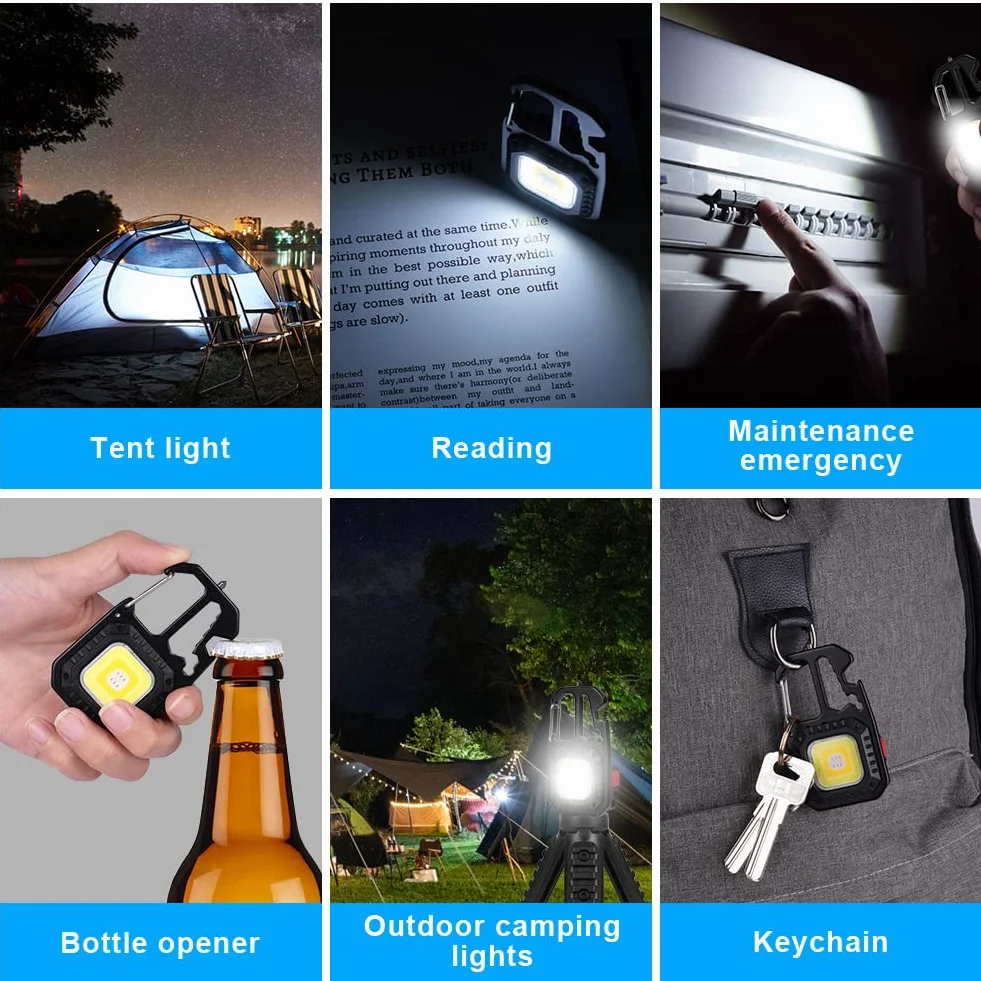 flintronic Mini latarki inspekcyjne, 800 lumenów LED, naładowalna latarka robocza, 7 trybów, latarka mechaniczna, przenośna latarka robocza, małe latarki wodoodporne do napraw campingowych, zestaw
