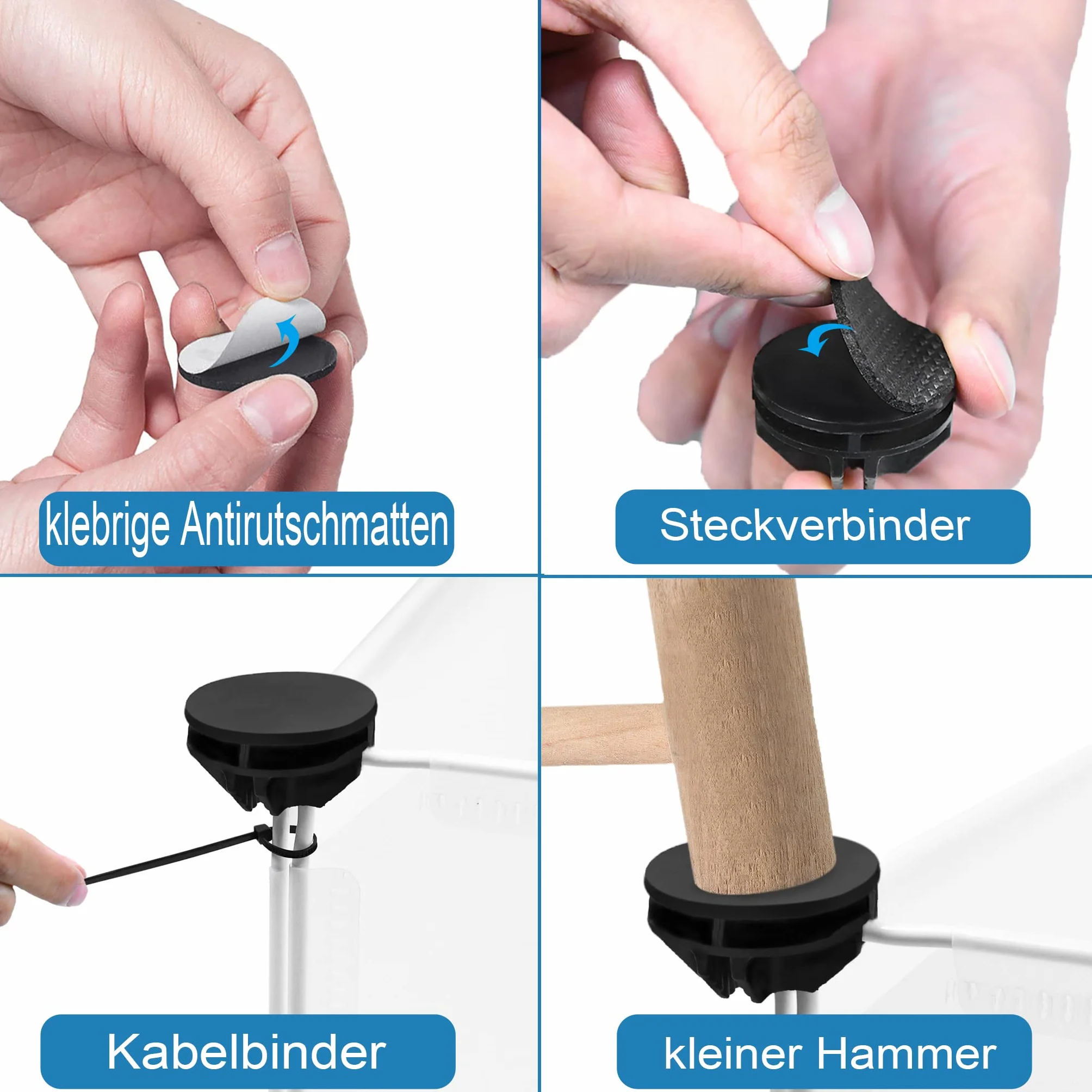 Aufun Wybieg dla królików z drzwiczkami Klatki plastikowe DIY dla małych zwierząt Wybieg wewnętrzny, dla małych zwierząt, świnek morskich, chomików, 145x75x48cm, Biały