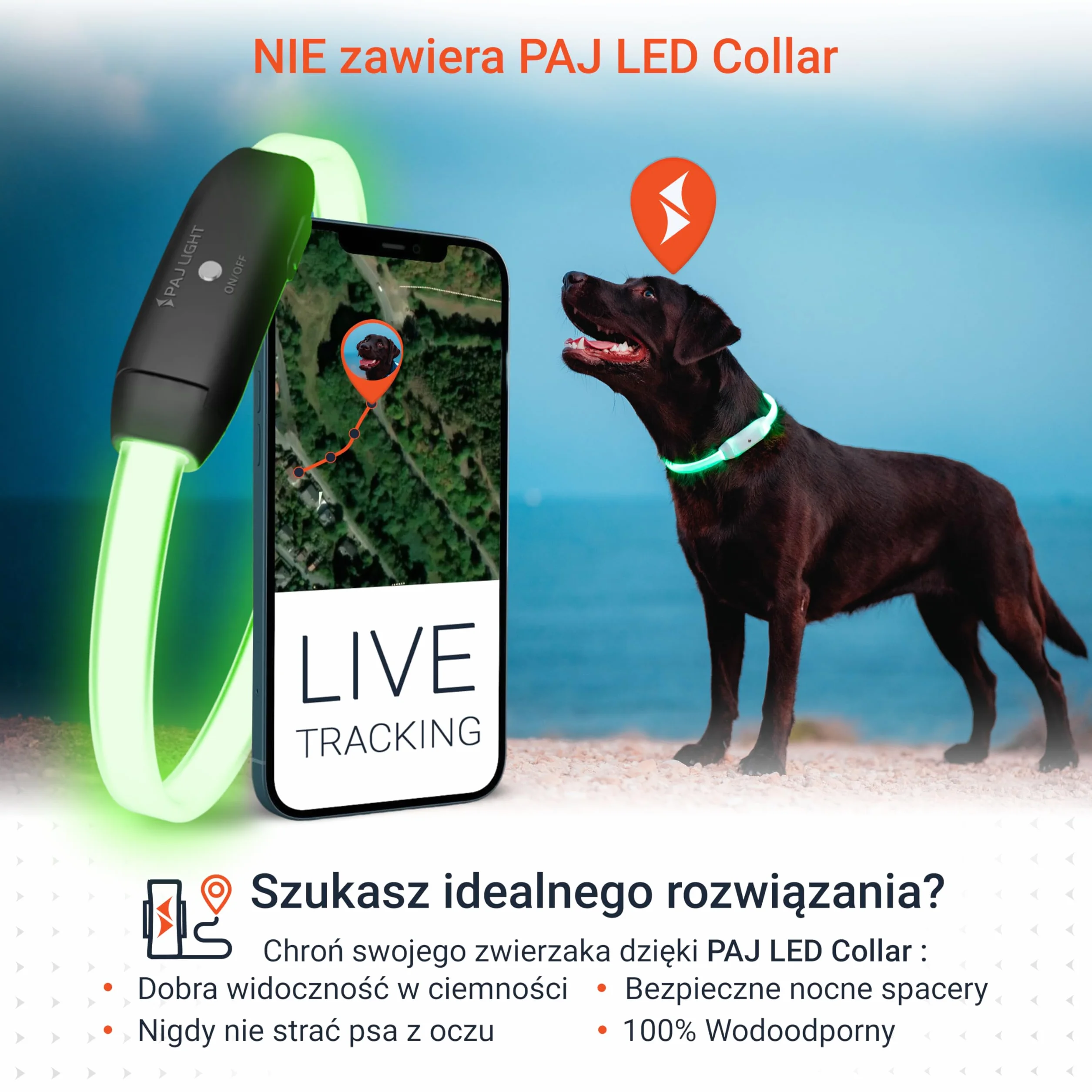 PAJ GPS Tracker dla Psów - 4G + 3-Miesięczny Abonament Premium W Cenie - Śledzenie GPS na Całym Świecie, Bateria do 10 Dni, LED, Wodoodporny, Pasuje do Wszystkich Obroży - Niebieski