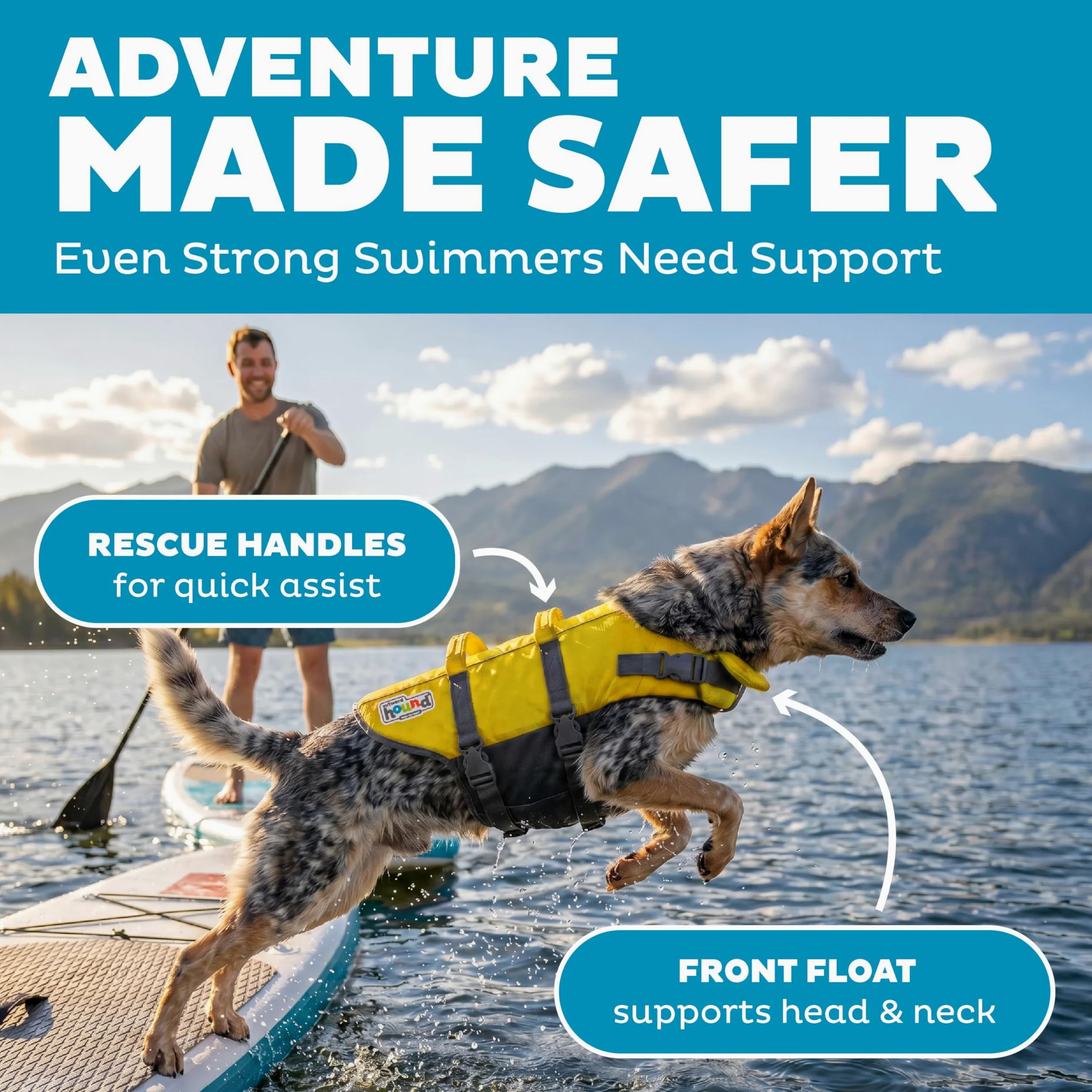 Outward Hound Granby Splash kamizelka ratunkowa dla psa średnia żółta