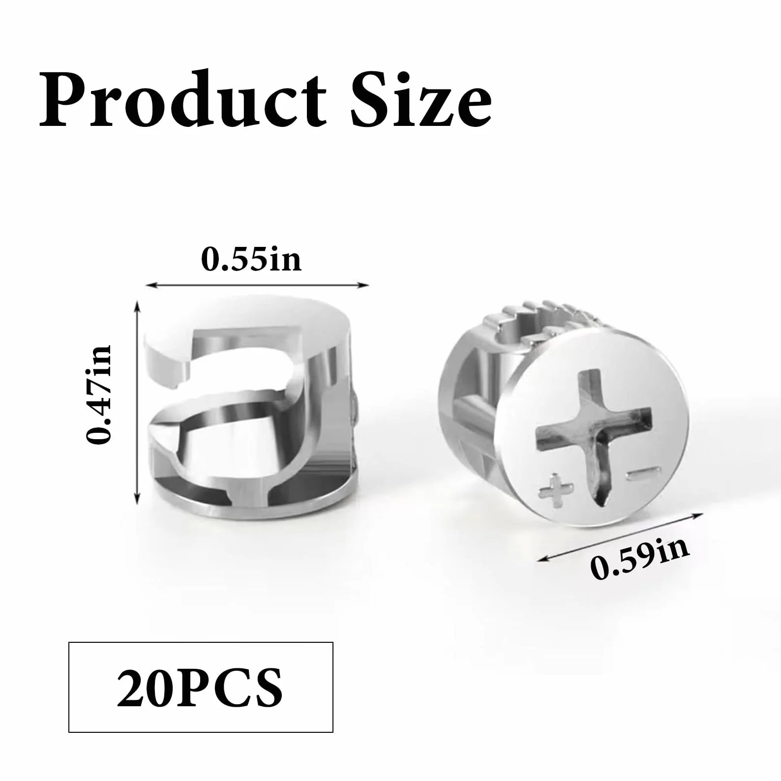 20 sztuk mimośrodowych łączników meblowych ze stopu cynku, 15 x 12 mm, wytrzymałe i odporne na korozję, łączniki mimośrodowe, wielokrotnie platerowane, do mebli, szafy, szuflady, płyty meblowej