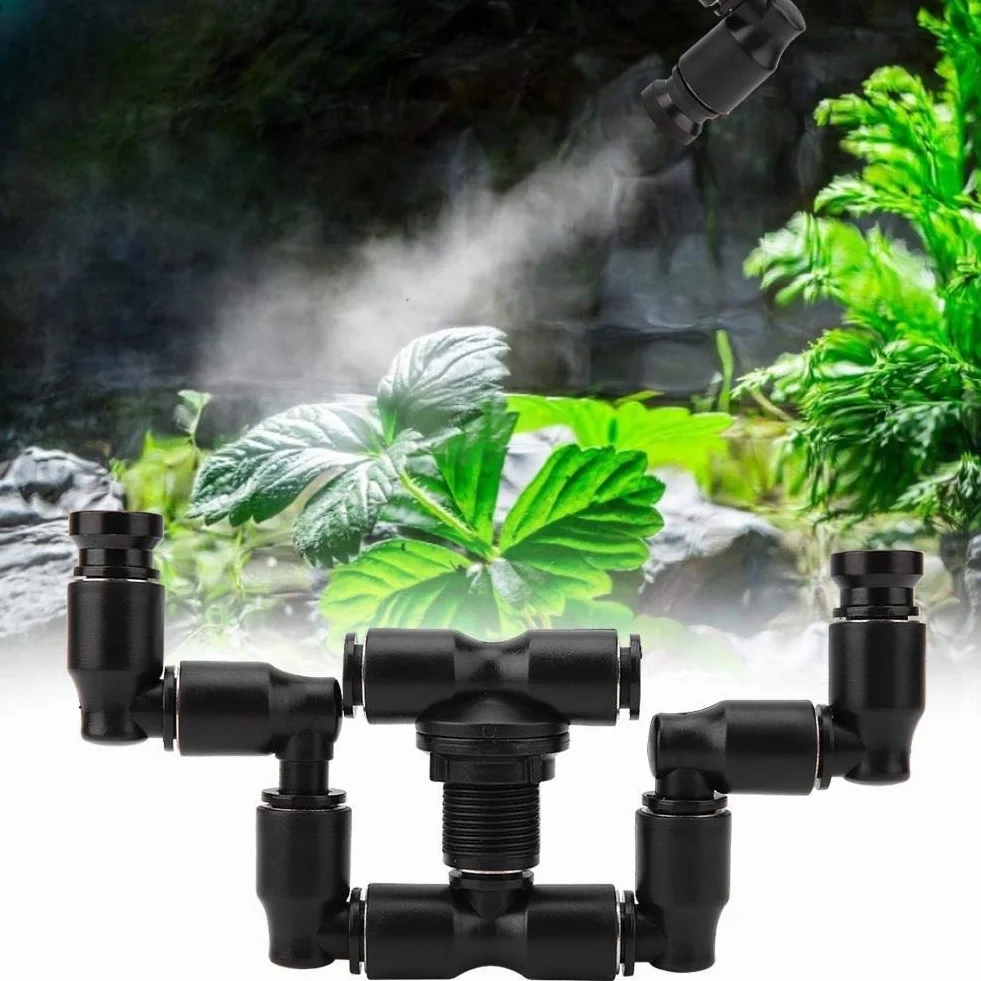 KSTE Gady Fogger Mgła Opryskiwacz, Dysza Terrarium dla Gadów, 360° Regulowany Akwarium System Mgła dla Zbiornika Tropikalnego Lasu deszczowego 1/4 ''