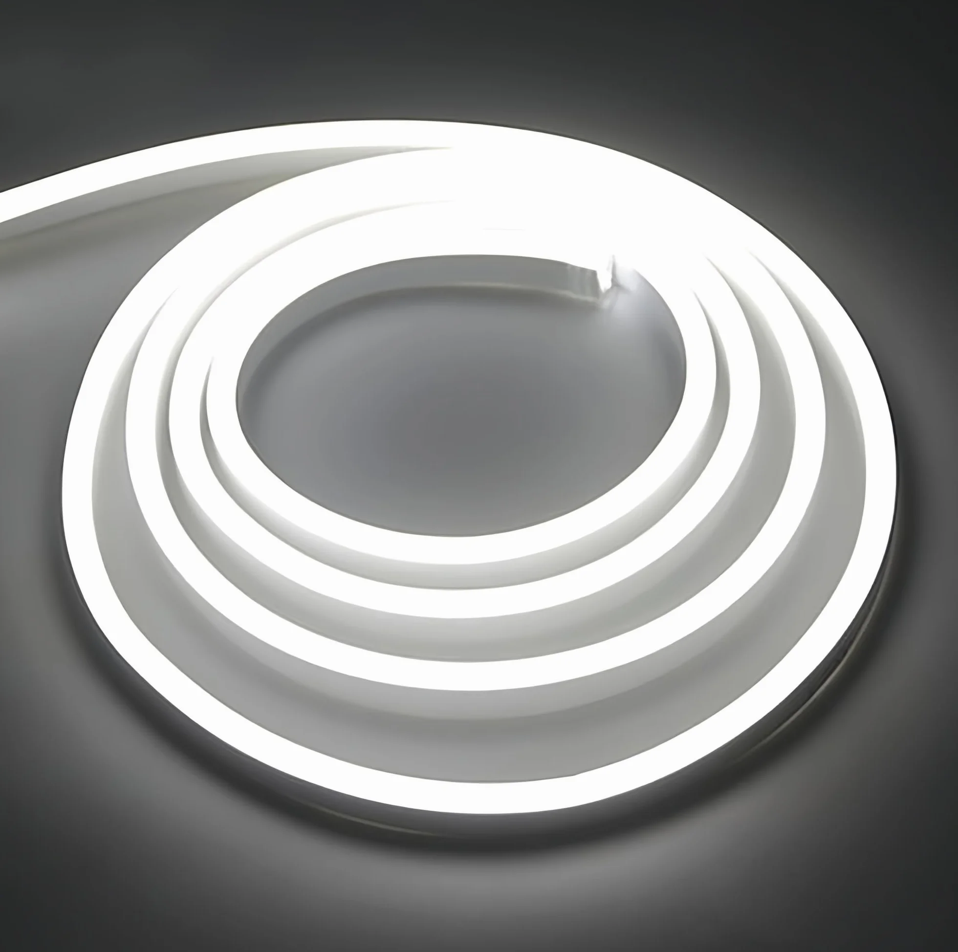 ONSSI® Neonowe taśmy LED 220v (zimna biel, 5m),12w/m każde cięcie 10 cm, 288 LED/m COB światło linowe,Wodoodporna Ip65 z wtyczką przełącznika i naklejką,Neon Led do użytku wewnętrznego i