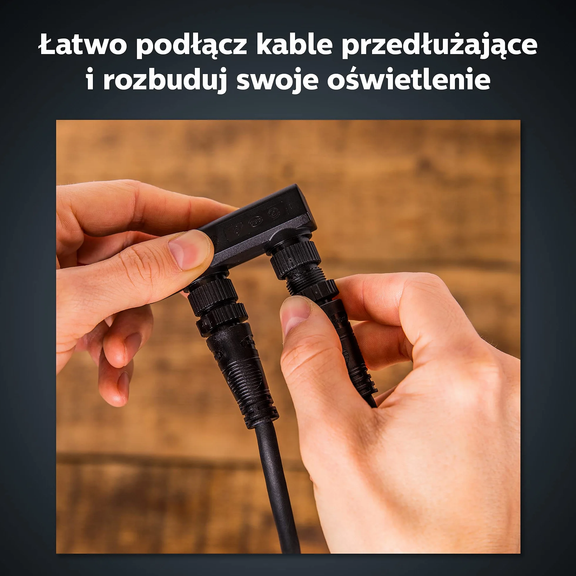 Philips Hue Outdoor Niskonapięciowy zasilacz zewnętrzny [do 100 W], do inteligentnego oświetlenia zewnętrznego Philips Hue, czarny