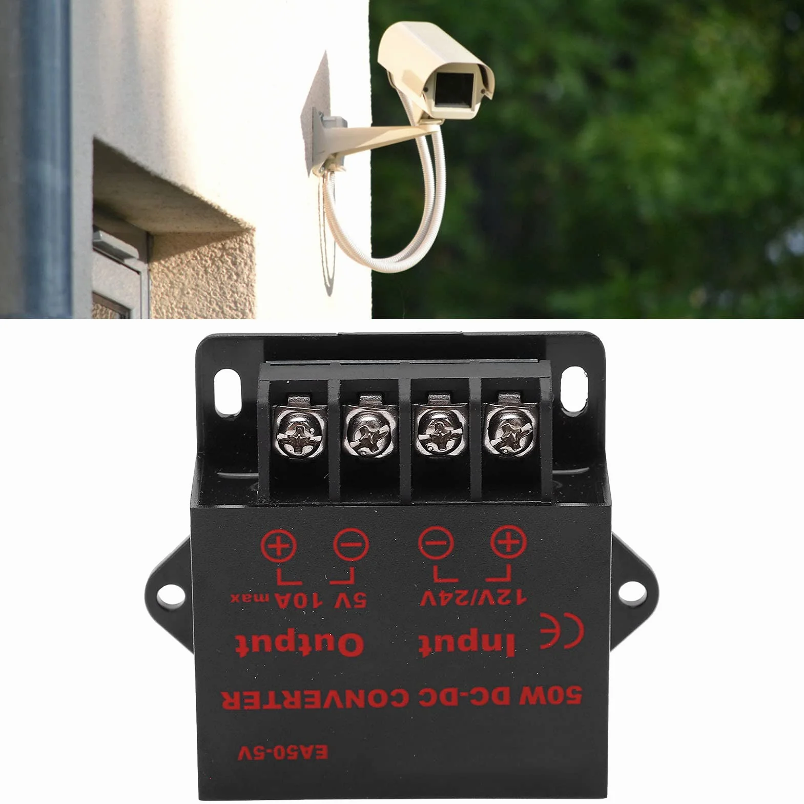 Walfront EA505V Adapter DC 24V 12V do 5V 10A Moduł Obniżający Regulator Napięcia do Taśmy LED