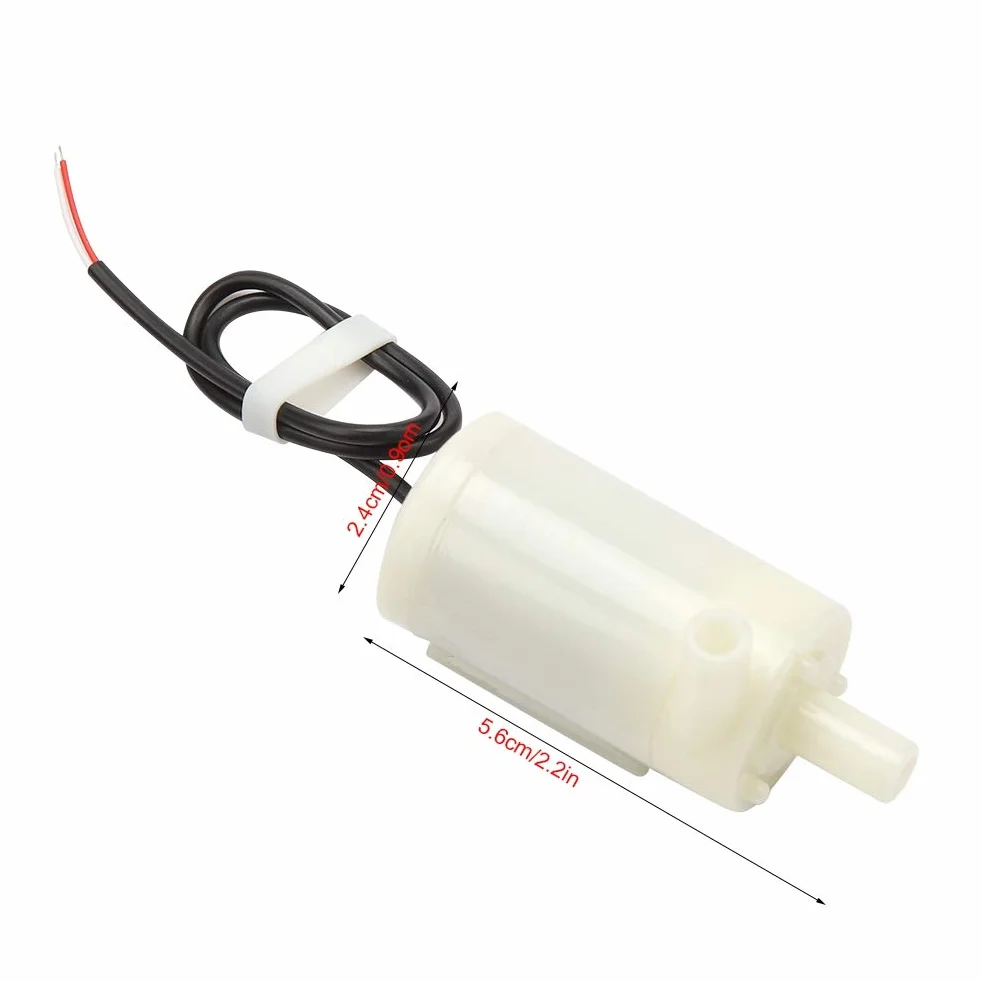 Pompa Akwariowa DC, 3V/5V/6V Amfibia Pozioma Pompa Fontannowa o Niskim Poziomie Hałasu, 3V 5V 6V Woda Płazów Mały Zatapialny System Krążenia Fontanna Staw do Akwarium Basen Ogród