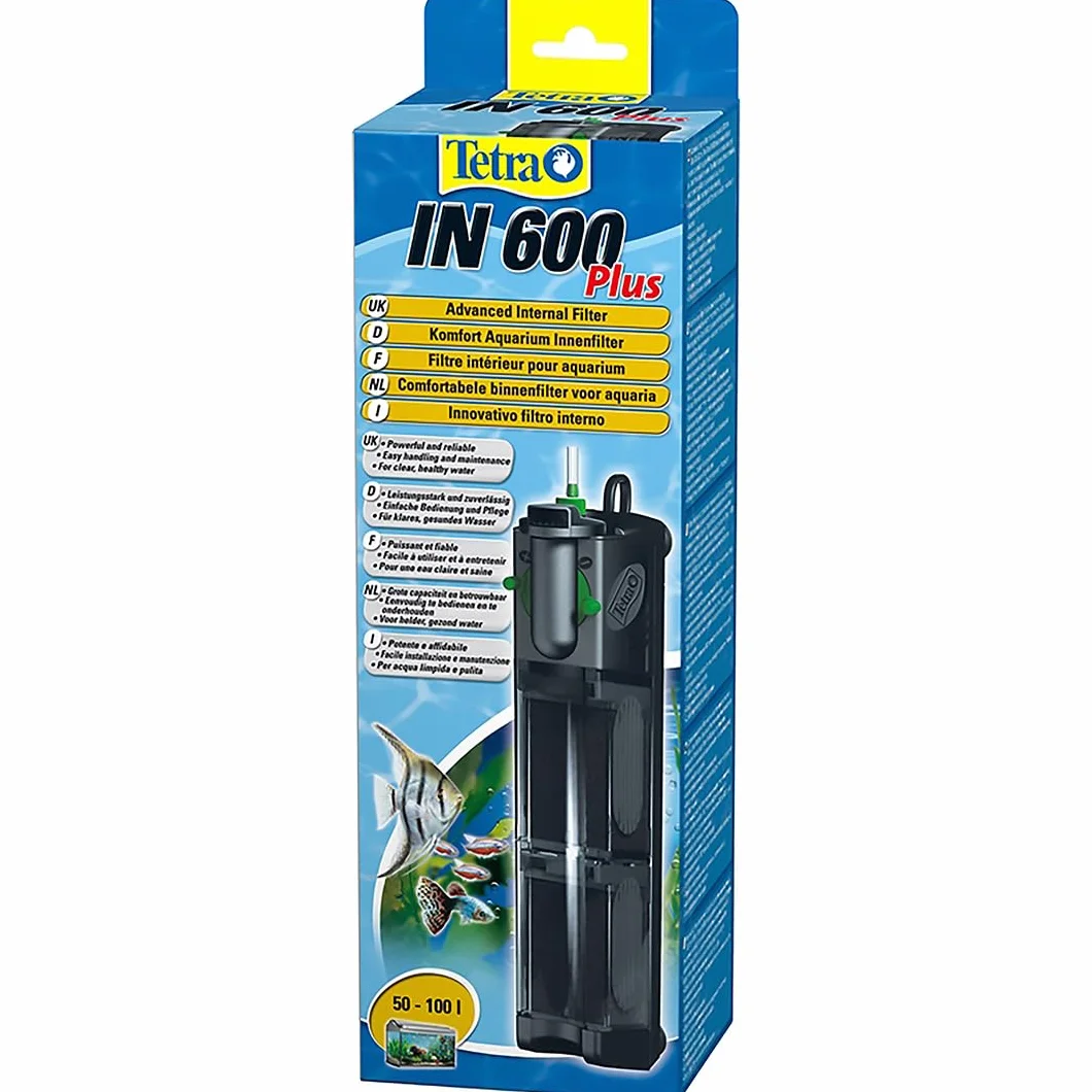 Tetra IN 600 plus filtr wewnętrzny do akwarium 50-100 L mechaniczne biologiczne chemiczne filtrowanie