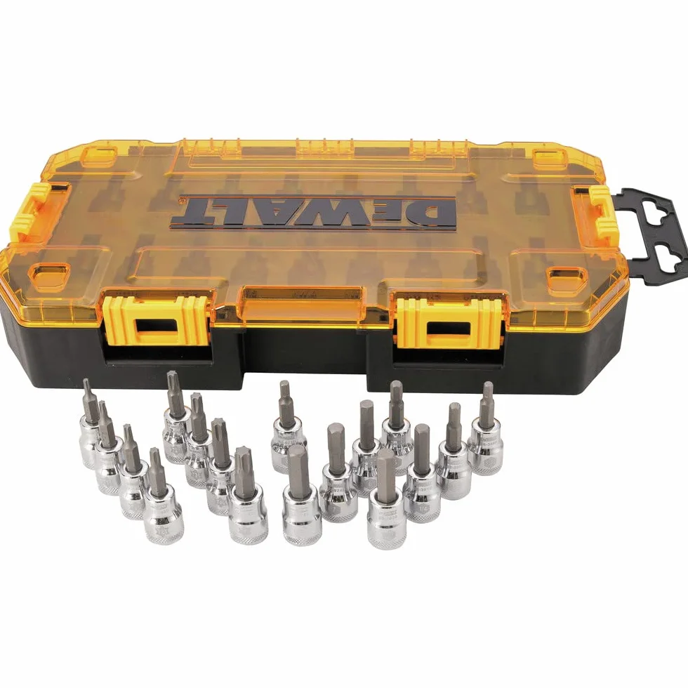 DEWALT Zestaw gniazd napędowych 3/8 cala SAE/metryczny 17-częściowy DWMT73806