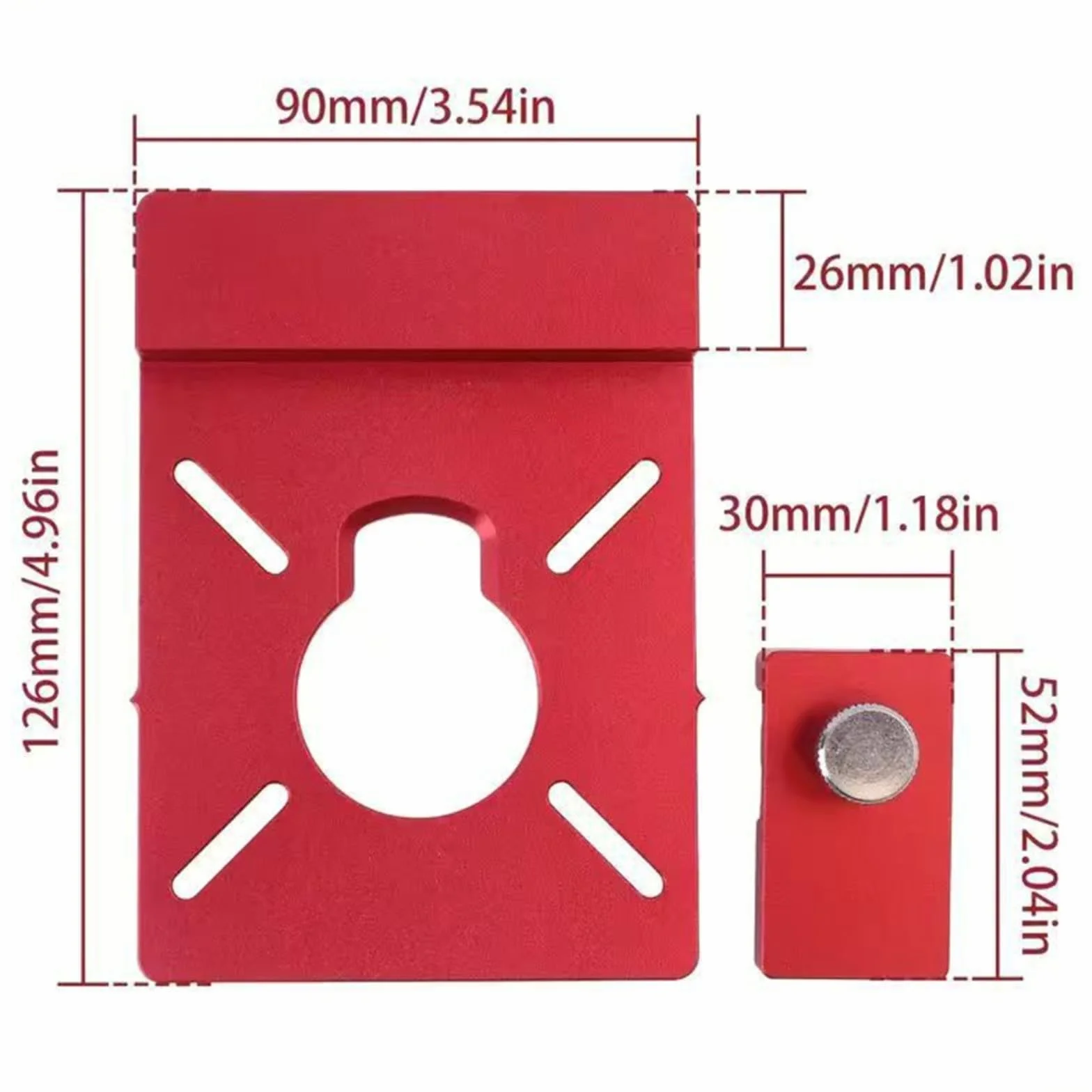 Adapter do prowadnicy frezarki ze stopu aluminium kompatybilny z prowadnicami do pił ściegowych