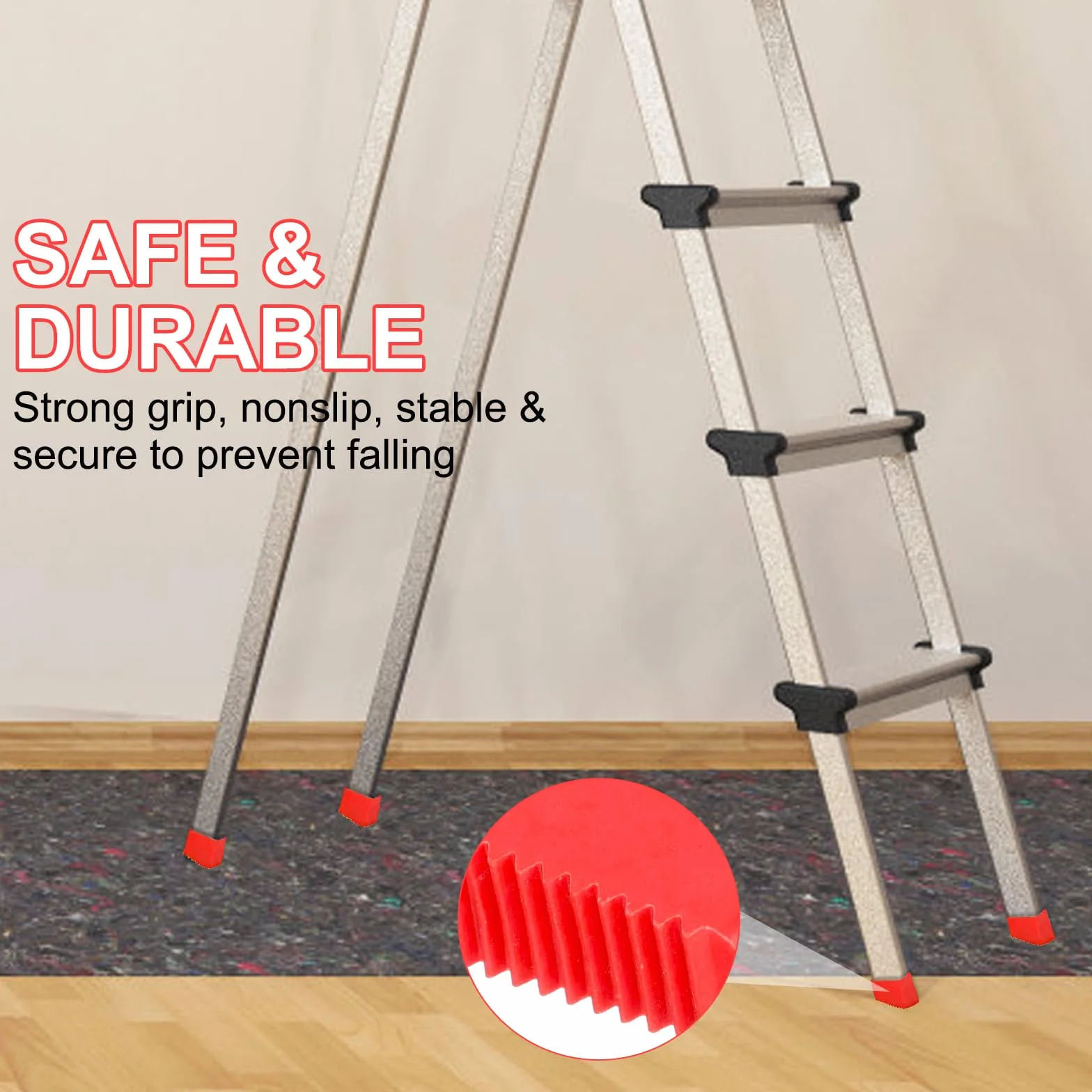 Gumowe nóżki do drabin 50x20 mm antypoślizgowe 4 sztuki
