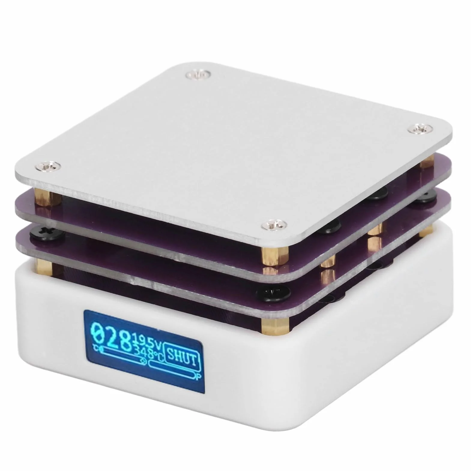 Płyta grzewcza do lutowania, stacja do lutowania płyt grzewczych, mini elektryczna płyta grzewcza, stacja spawalnicza z ekranem LED, do naprawy elektronicznej i laboratorium dla majsterkowiczów