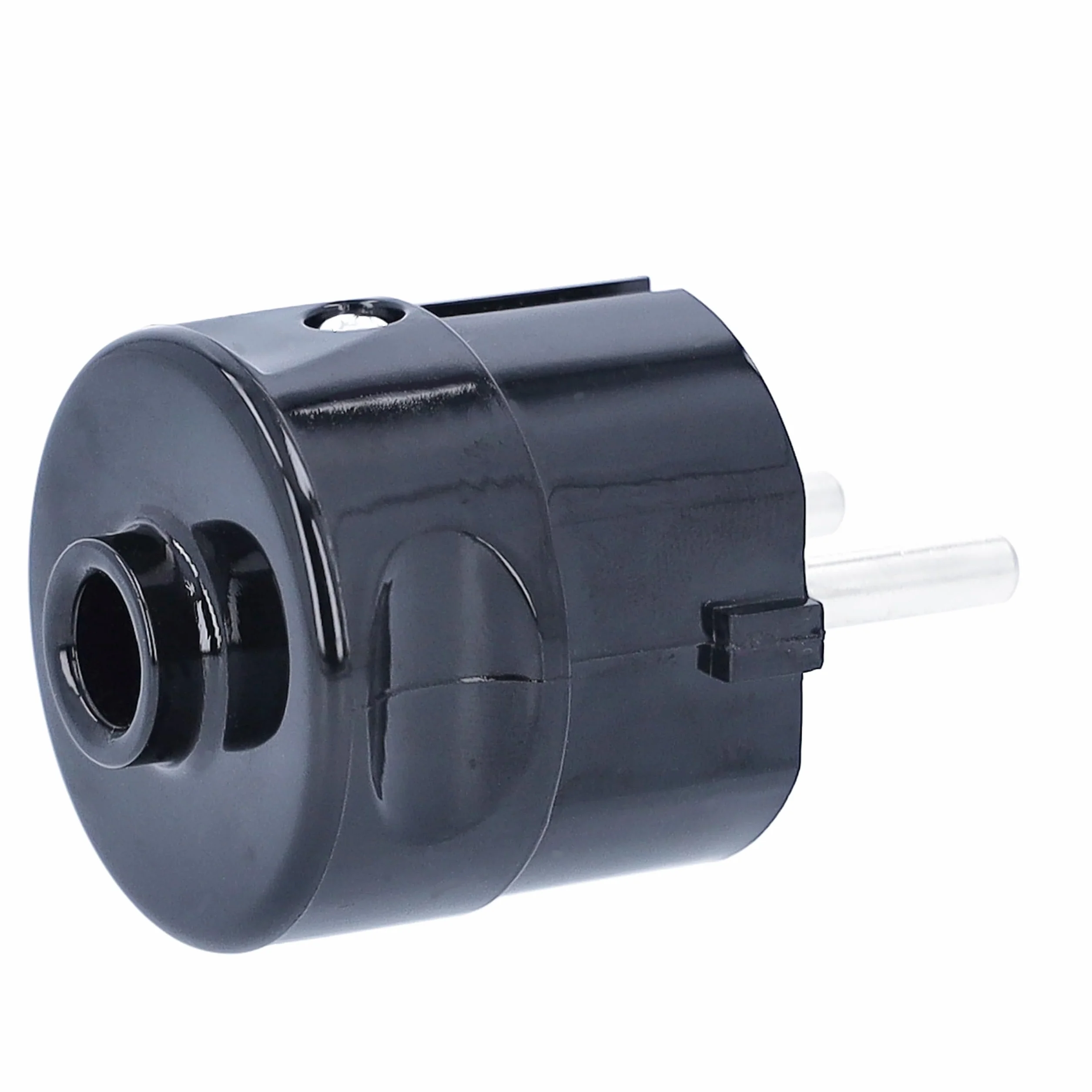 as - Schwabe 45032 Schutzkontakt-Zentralstecker, schwarz, 230 V