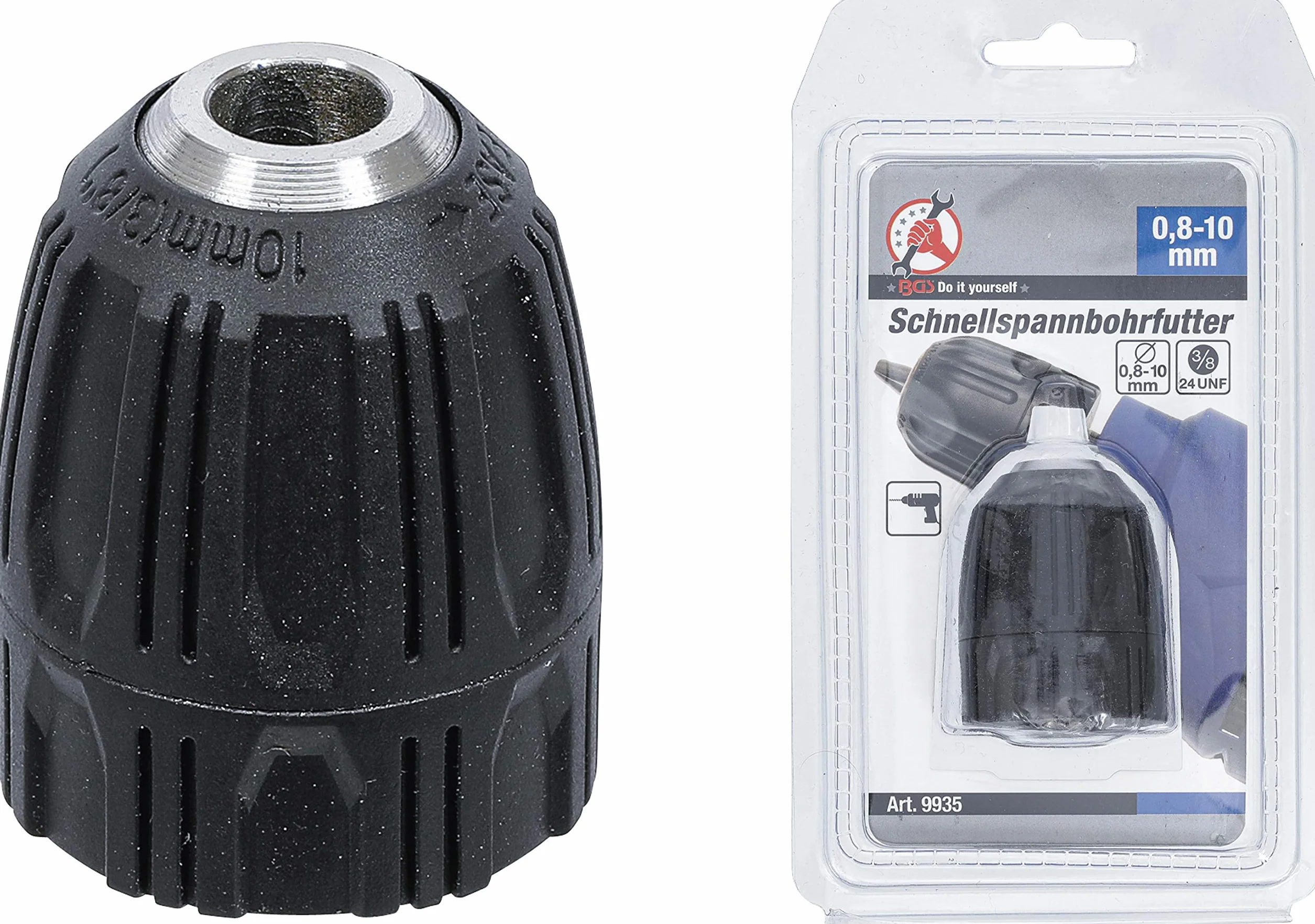 BGS Diy 9935 | Szybkomocujący uchwyt wiertarski | 0,8 - 10 mm - 3/8" x 24 UNF
