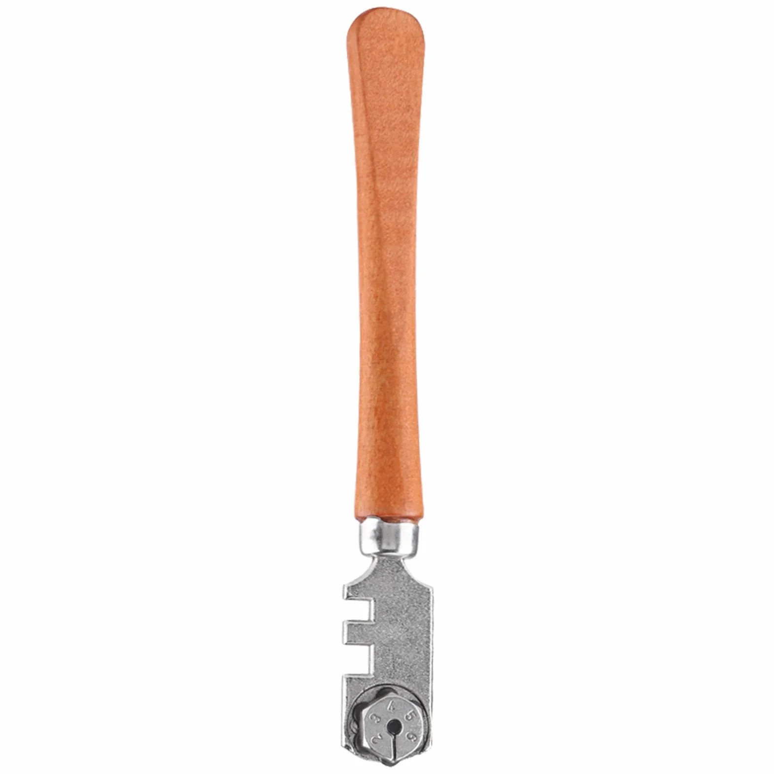 130MM Nóż do Szkła Profesjonalny Sześciokołowy Zestaw do Cięcia Ręcznego Narzędzie do Cięcia Rzemiosła z Drewnianym Uchwytem do Cięcia Płytek Szklanych i Ceramiki