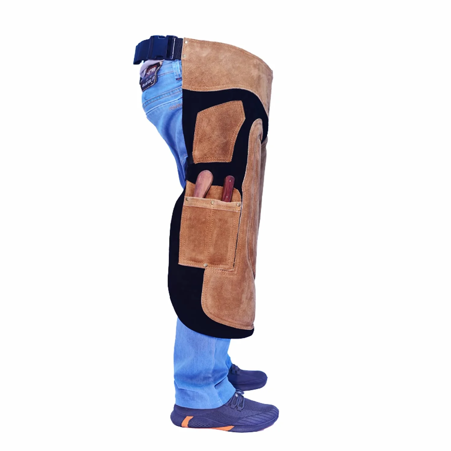 Blacksmith Apron Premium Full Grain Leather Genuine Suede 59 cm 65 cm 70 cm 75 cm