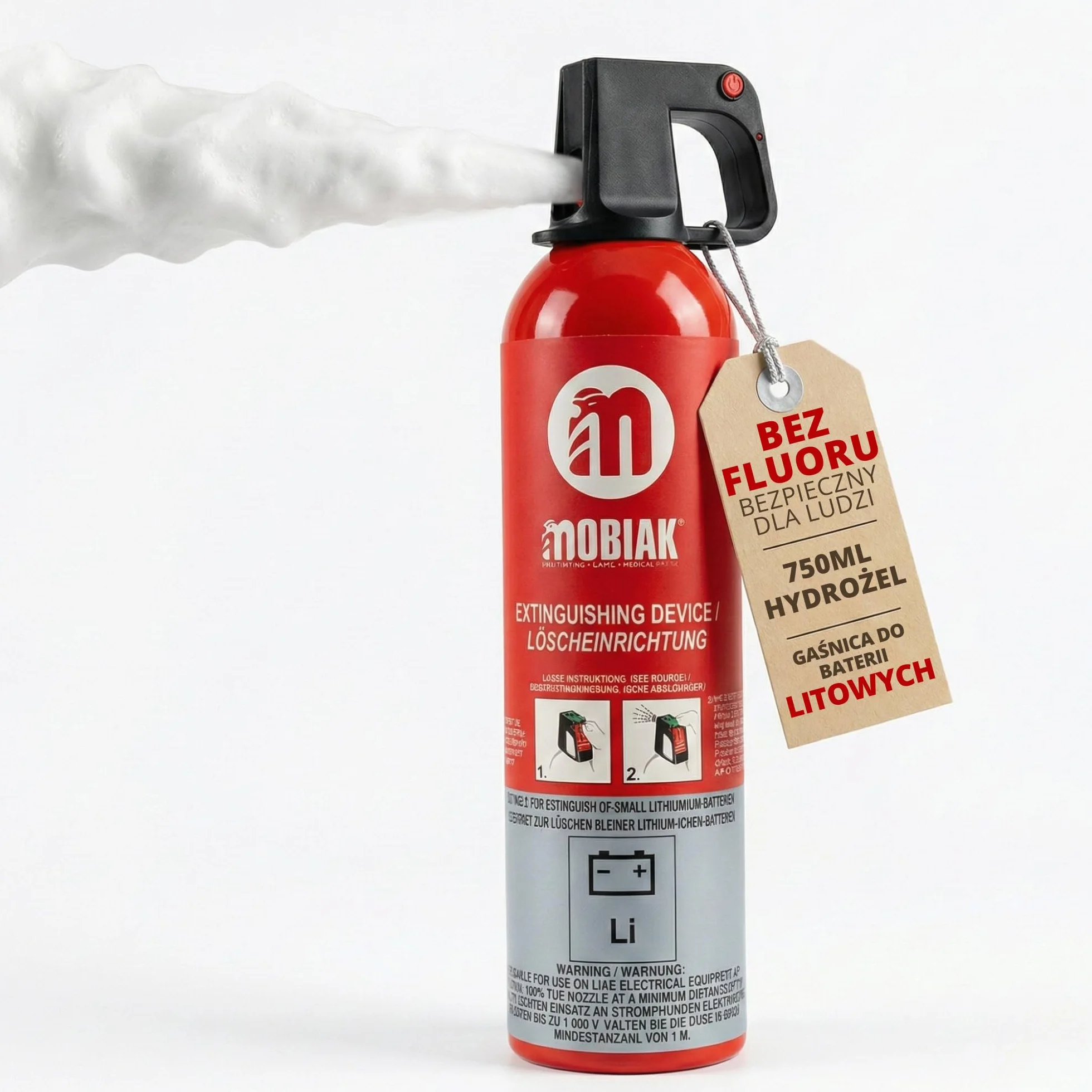 Gaśnica 750 ml Spray gaśniczy do baterii litowych i akumulatorów Bezfluorowa bez PFAS