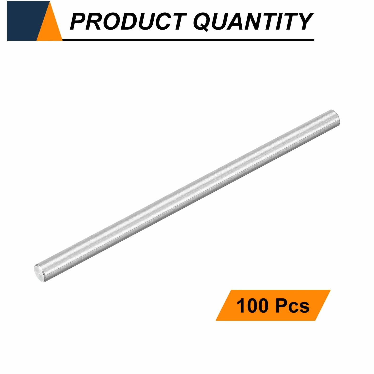 QUARKZMAN 100 sztuk kołków mocujących M3 (3 mm) x 55 mm 304 stal szlachetna cylindryczne kołki podporowe do regałów bolce elementy mocujące do urządzeń metalowych, mebli drewnianych "zrób to sam