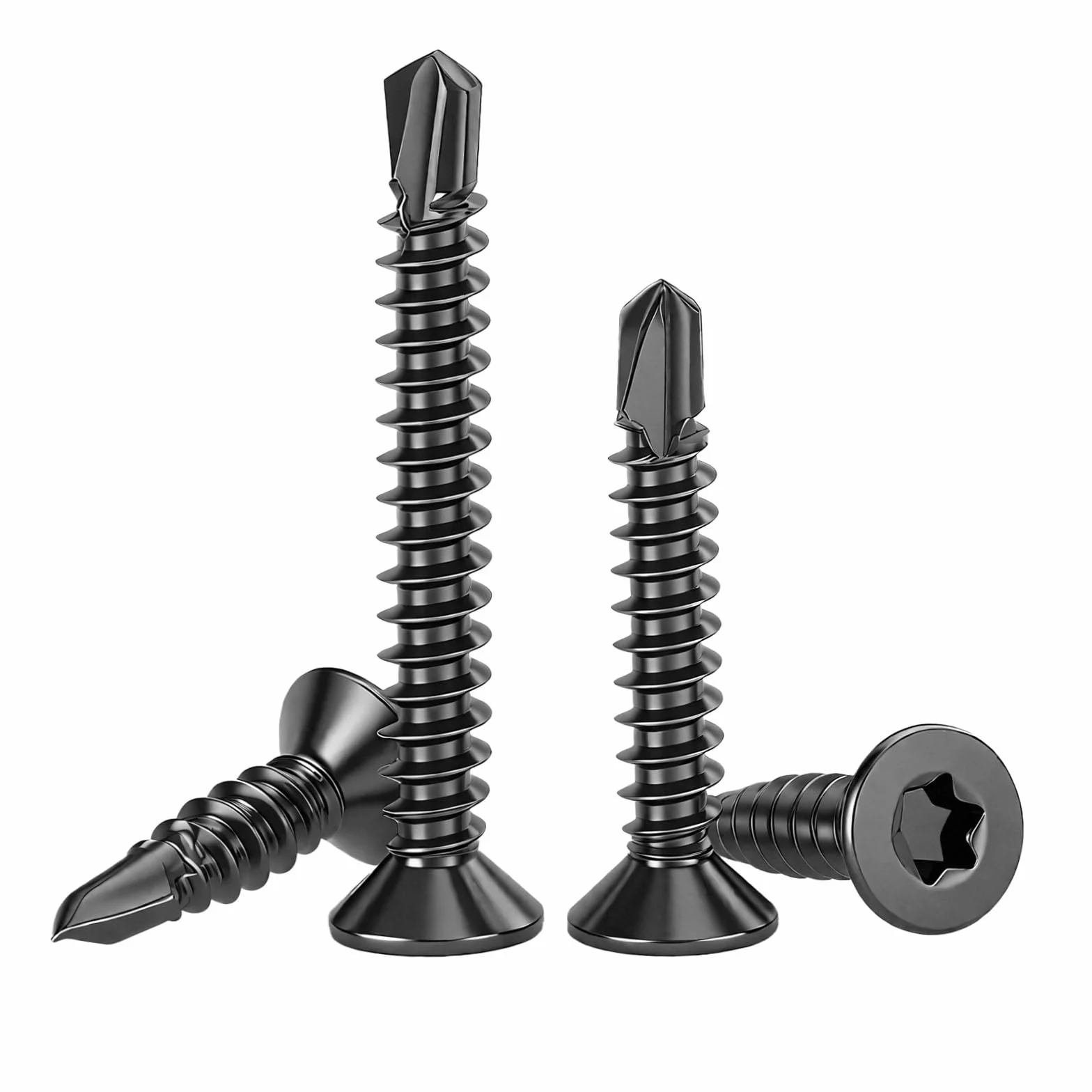 Wkręty samowiercące Torx M4 2x38 mm stal nierdzewna 410 czarne TX20 100 sztuk
