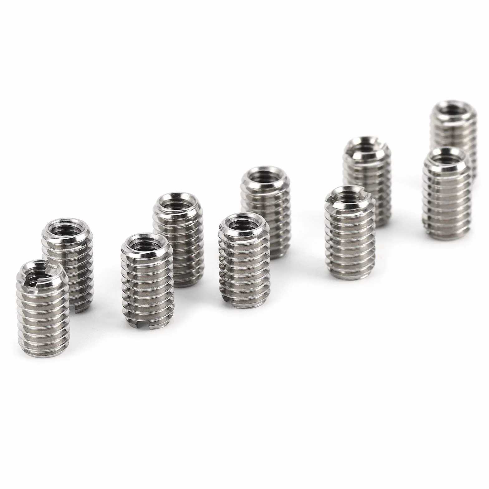 Wkładka do Naprawy Gwintów, 10 szt. M4 X 0.7mm Gwint żeński M6 X 1mm Gwint Męski Wkładki Gwintowane Nakrętka Redukcyjna ze Stali Nierdzewnej, Wkładki z Gwintem Zewnętrznym