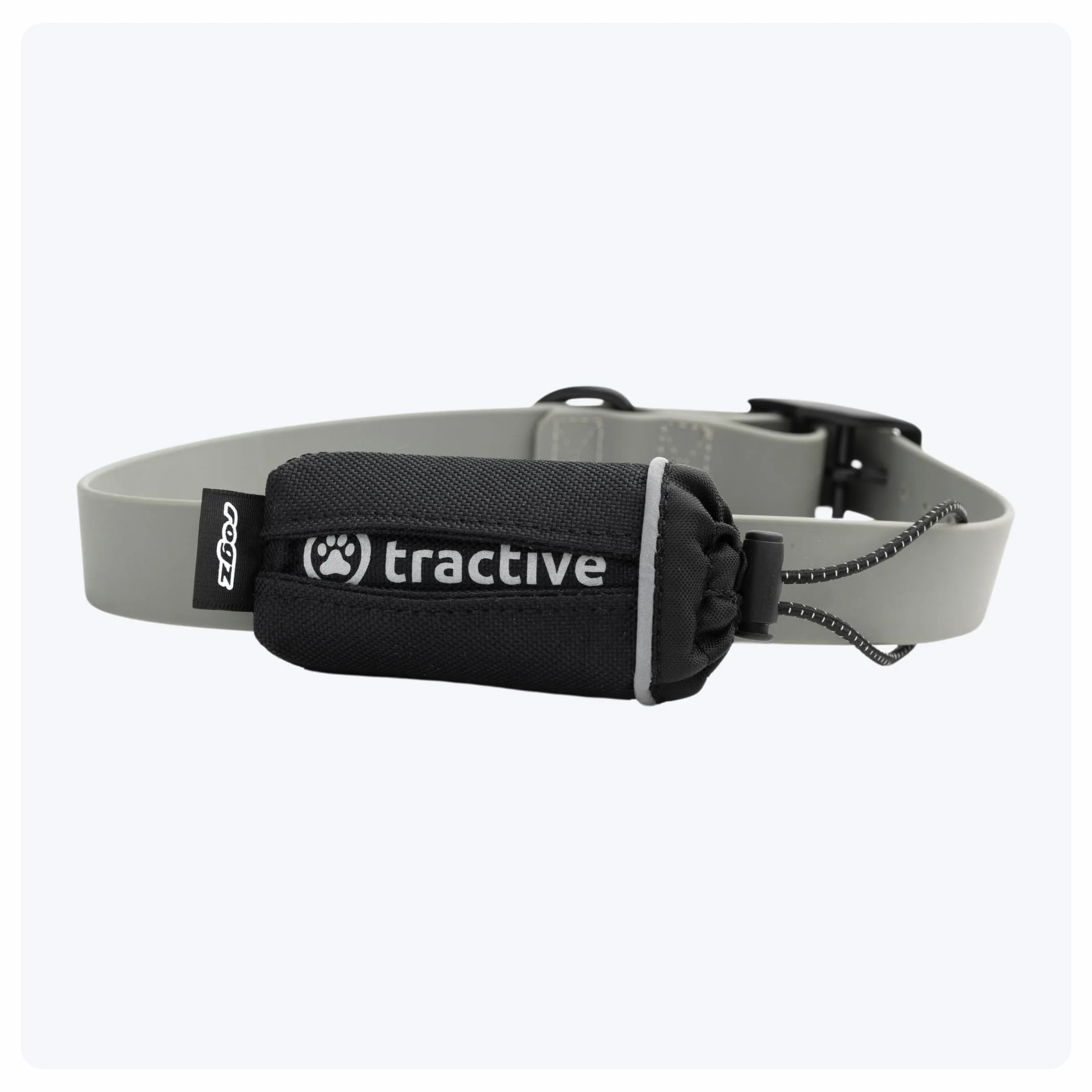 Tractive — torebka na lokalizator Rogz. Bezpieczne mocowanie lokalizatora GPS dla psa do obroży (z paskami na rzepy).
