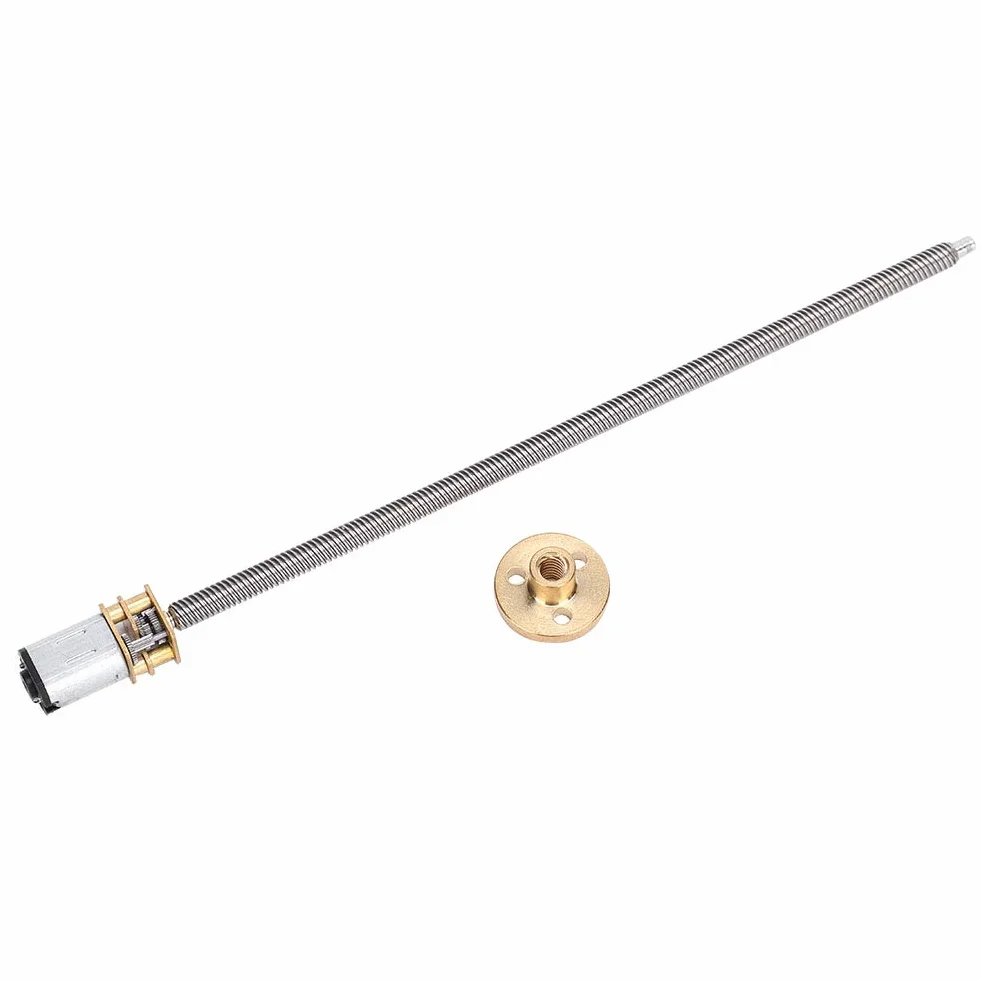 Walfront Skrzynia biegów DC T5 x 160 mm N20 dłuższy wał wyjściowy DC 6 V 60 RPM