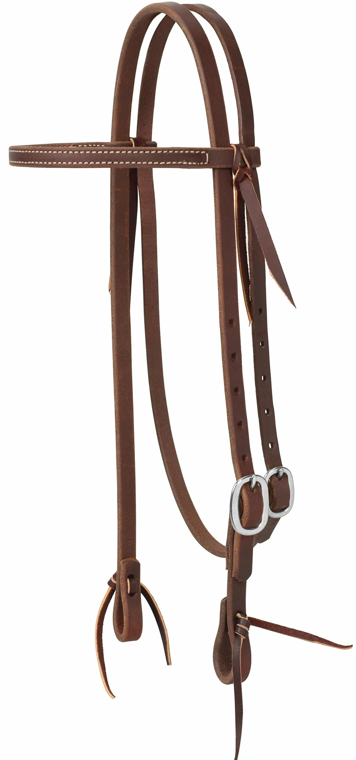 Weaver Leather Working Tack Prosta opaska na czoło ze stali nierdzewnej z pojedynczą klamrą, olejowana róża kanionowa, 5/20.3 cm