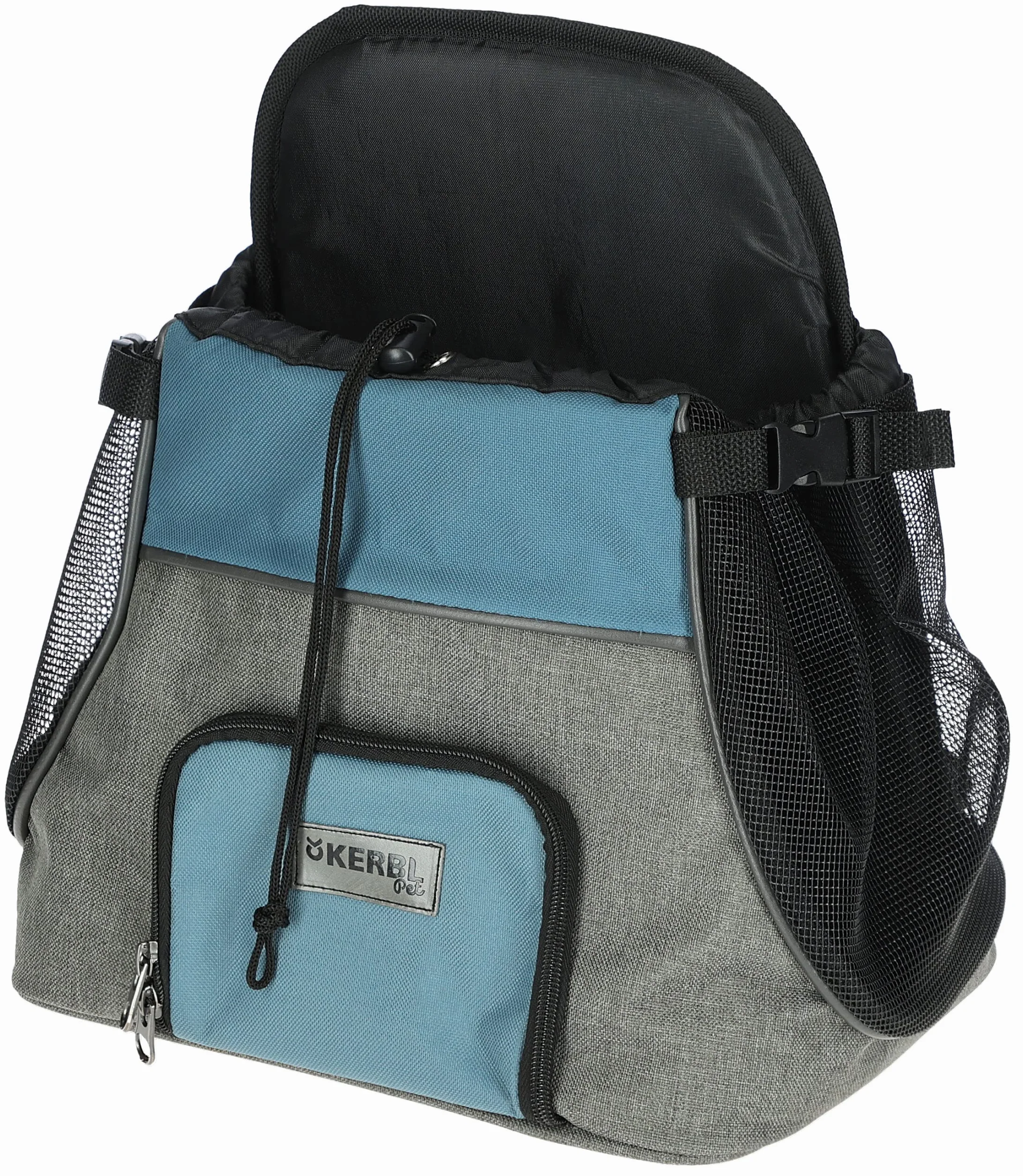 Kerbl Pet Przednia torba Vacation 31 x 24 x 38 cm, szara/niebieska