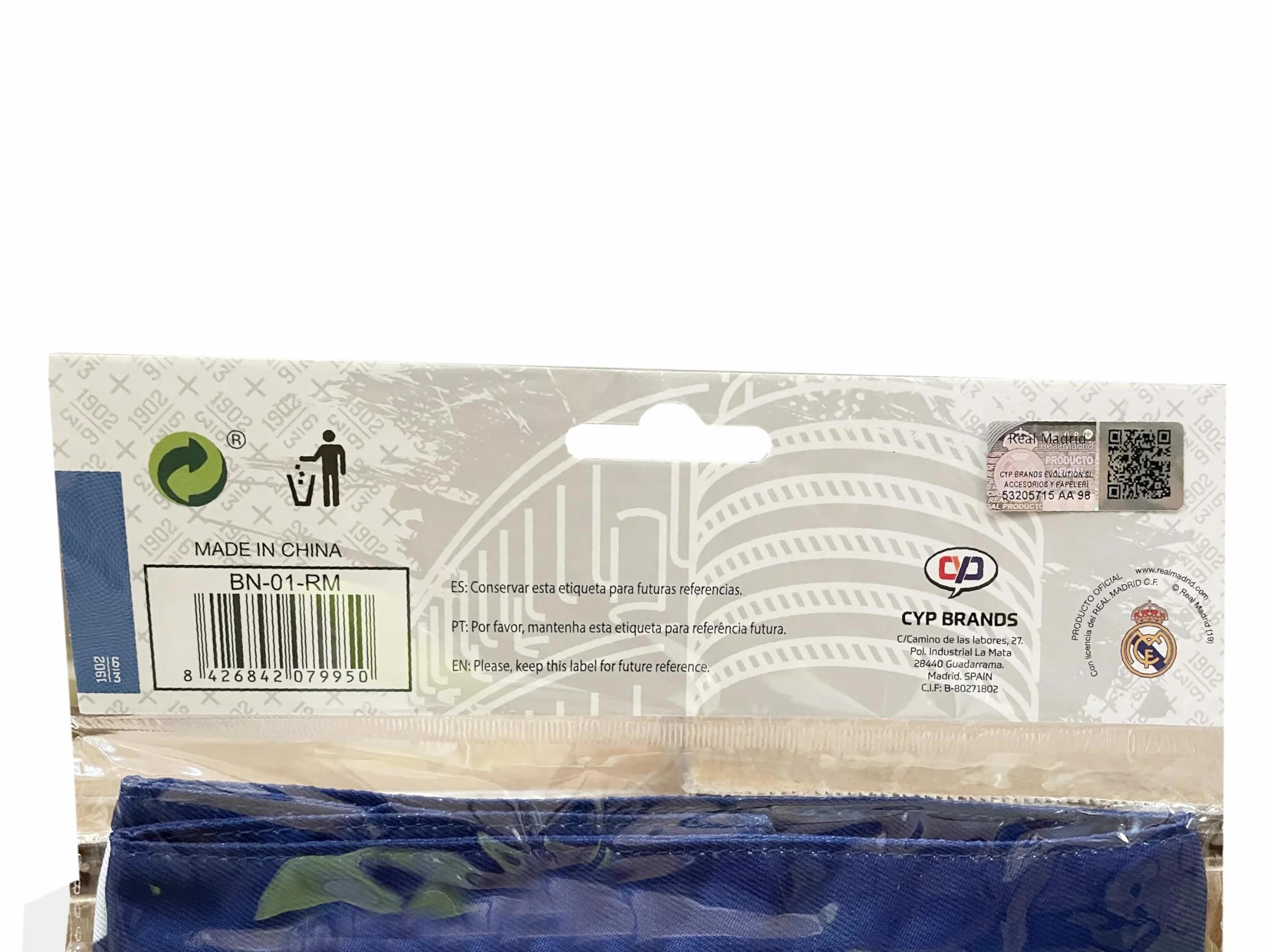 Real Madrid CF Bandana dla psa i kota, regulowana, niebieska, oficjalny produkt