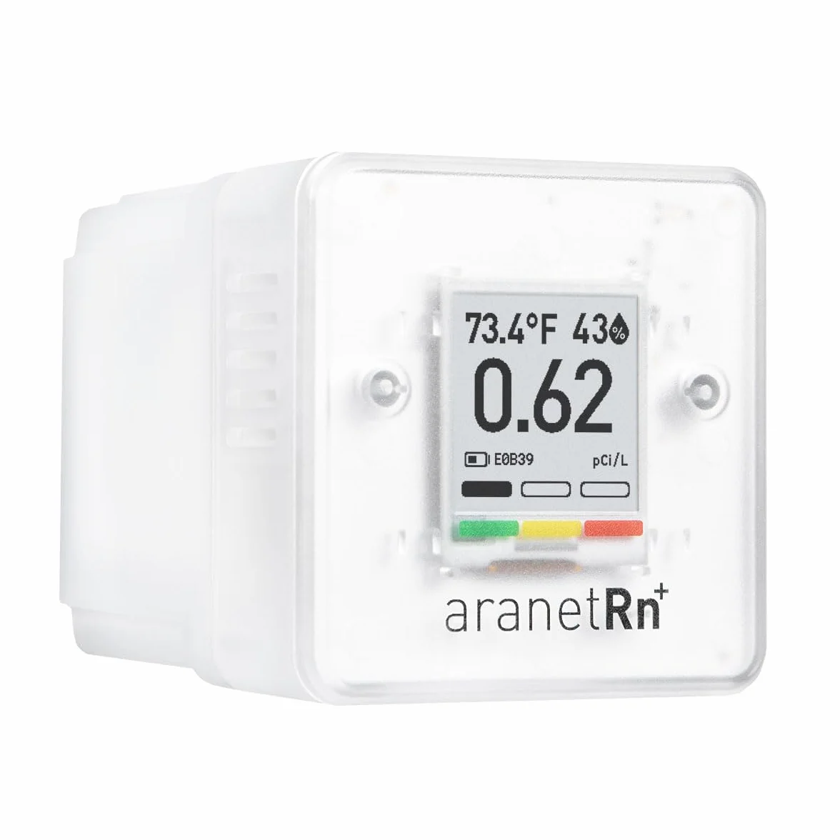 SAF Aranet Home Radon Detector : Pomiar 10 min, temperatura, wilgotność względna, ciśnienie, wyświetlacz e-Ink, 7-letnia bateria, przenośny z bezpłatną aplikacją