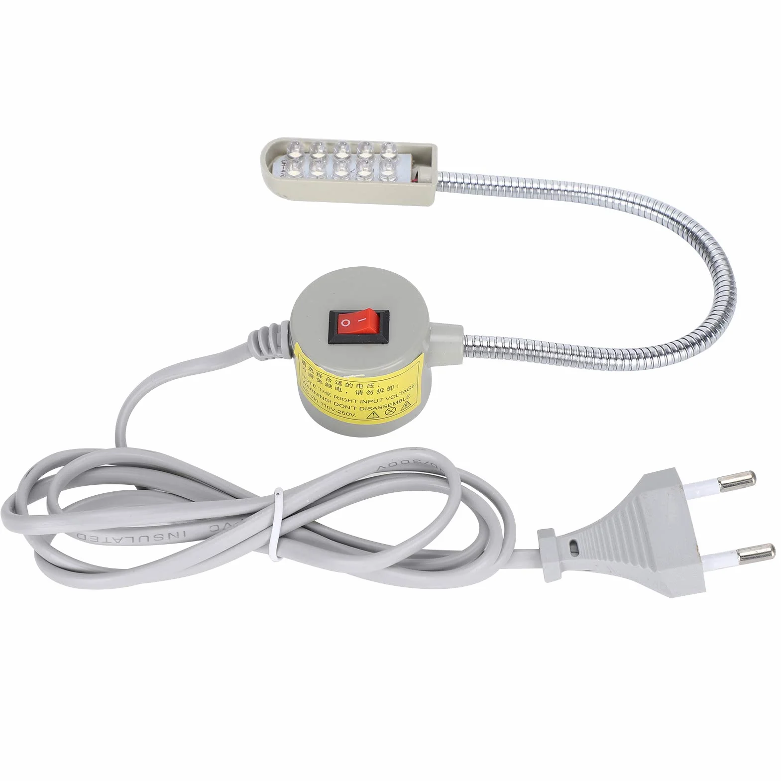 2 sztuk światła do maszyn do szycia LED maszyna do szycia lampa na gęsiej szyi 30-LED lampa świetlna z magnetycznym przełącznikiem podstawy do szycia(EU)