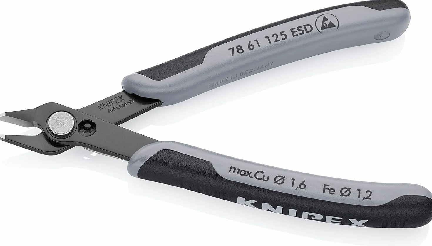 KNIPEX Elektronski Super Knips ESD z osłonkami wielokomponentowymi 125 mm, 78 61 125 ESD