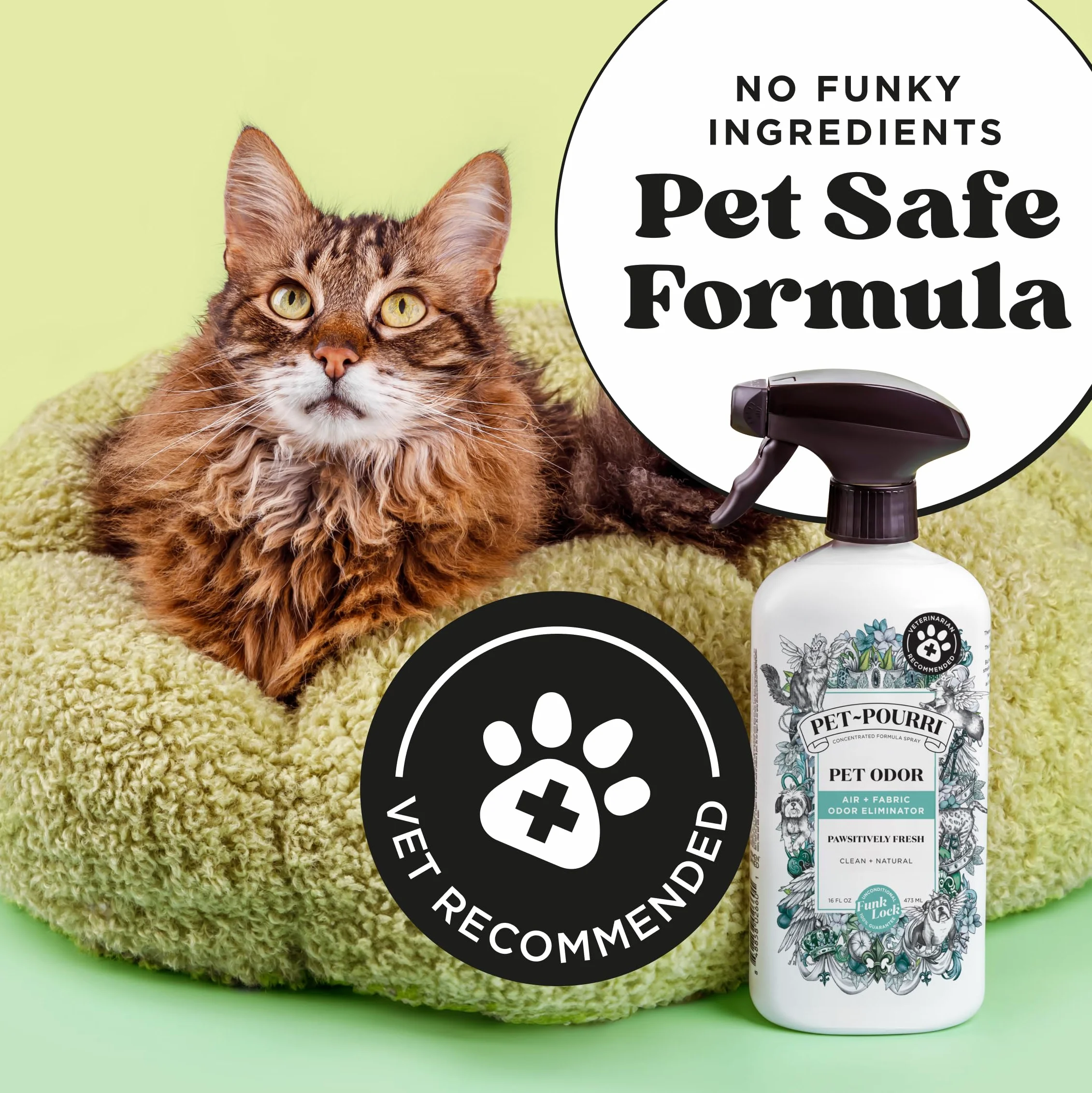 Poo-Pourri Powietrze z zapachem zwierząt domowych + spray do usuwania zapachów tkanin, świeży, 16 Fl Oz