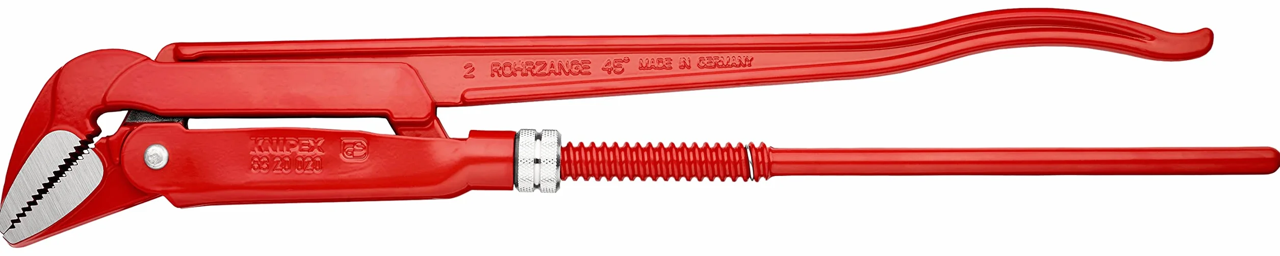 KNIPEX Klucz nastawny do rur 45° malowane proszkowo, czerwone 570 mm, 83 20 020