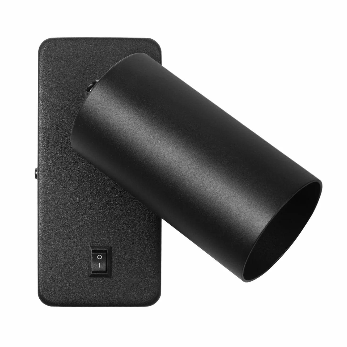 Maclean MCE369 lampa ścienna GU10 z przełącznikiem maks. 40 W | obrotowy punkt | nowoczesne wzornictwo do salonu, sypialni i korytarza | 55 x 100 mm (czarna, bez żarówek)