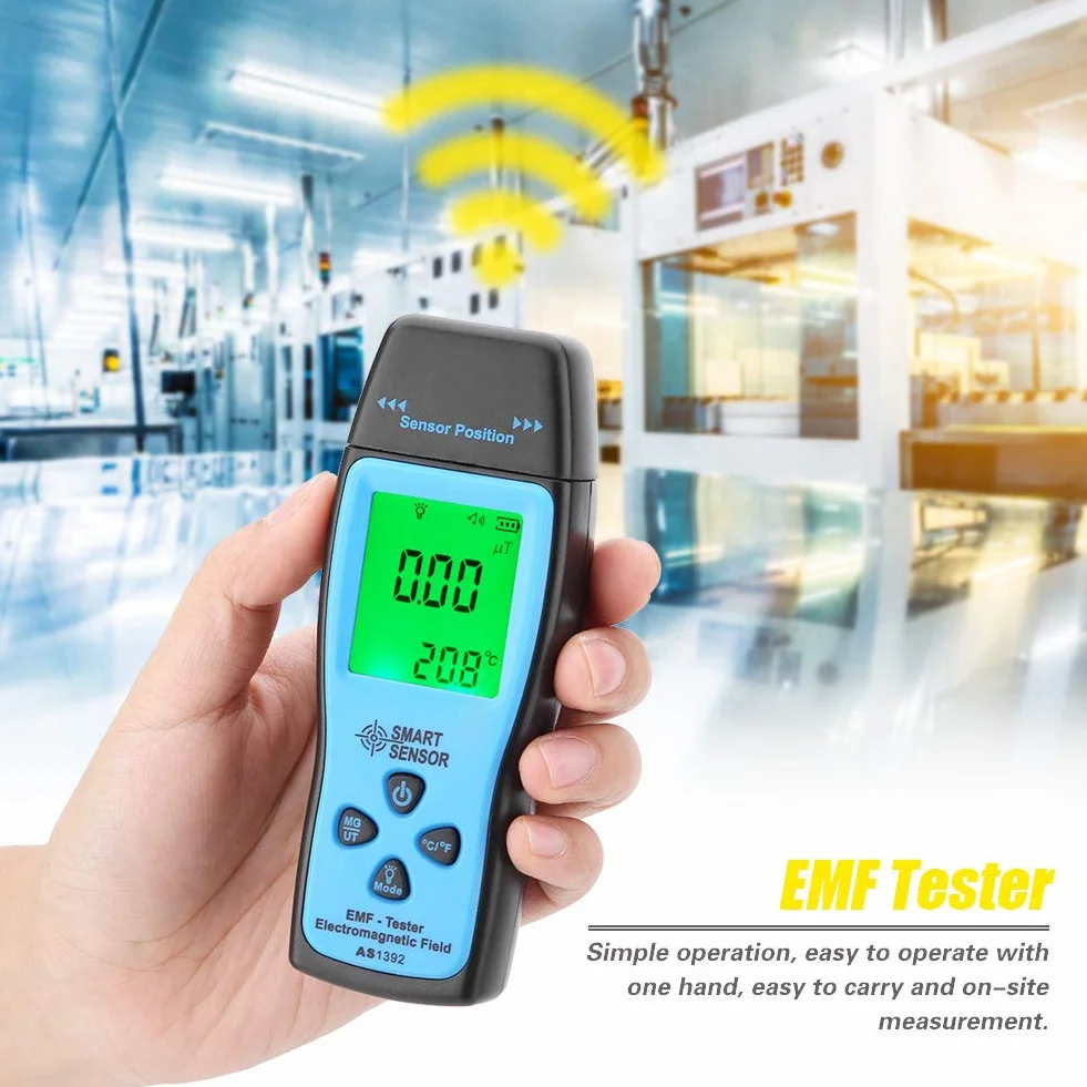Miernik EMF, Cyfrowy Detektor Promieniowania Pola Elektromagnetycznego Ręczny Cyfrowy Detektor EMF LCD, Domowy Detektor Promieniowania, świetny Tester do Domowych Inspekcji EMF, Biura, na Zewnątrz