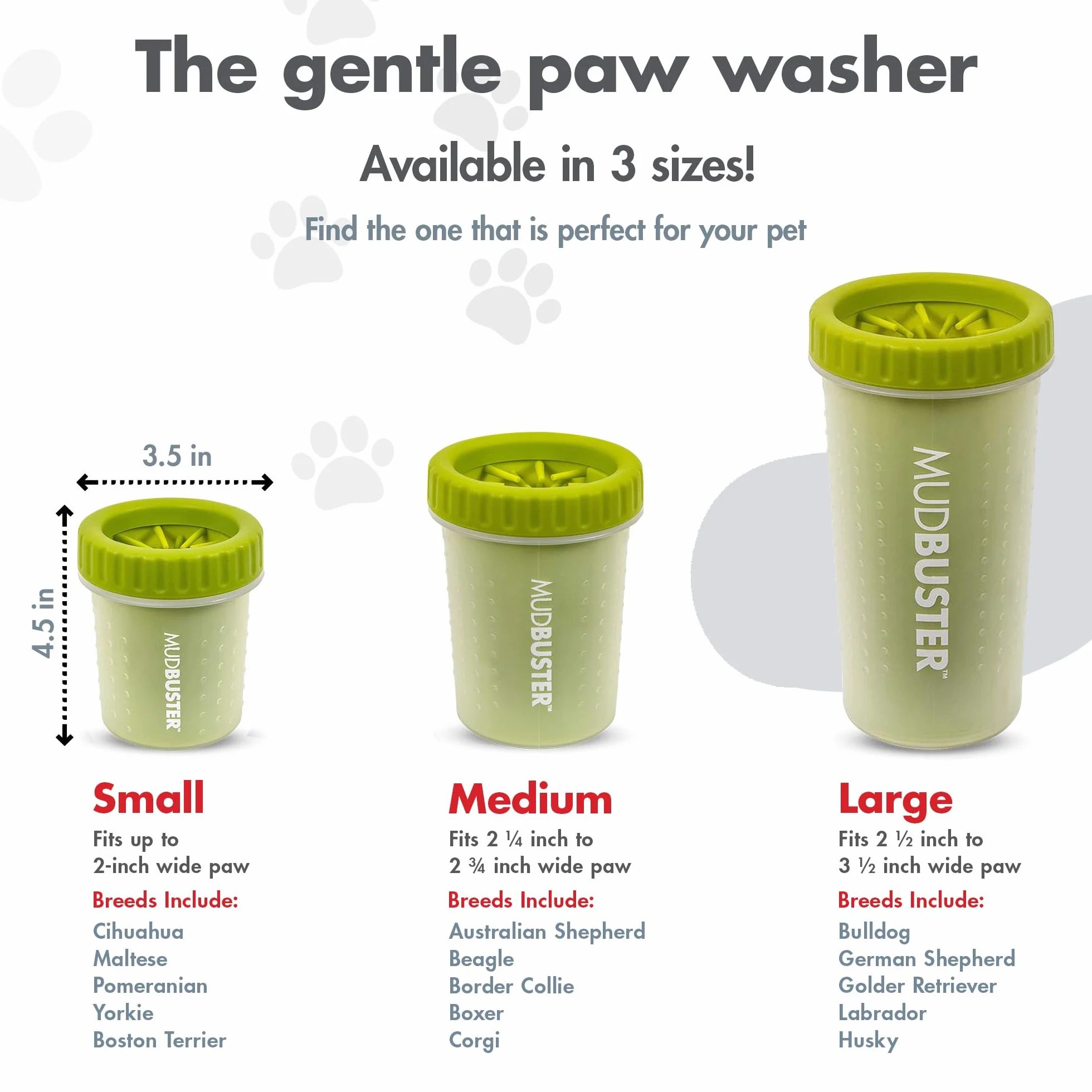 Dexas MudBuster PW700383 urządzenie do czyszczenia łap psów, przenośne, małe, zielone, małe